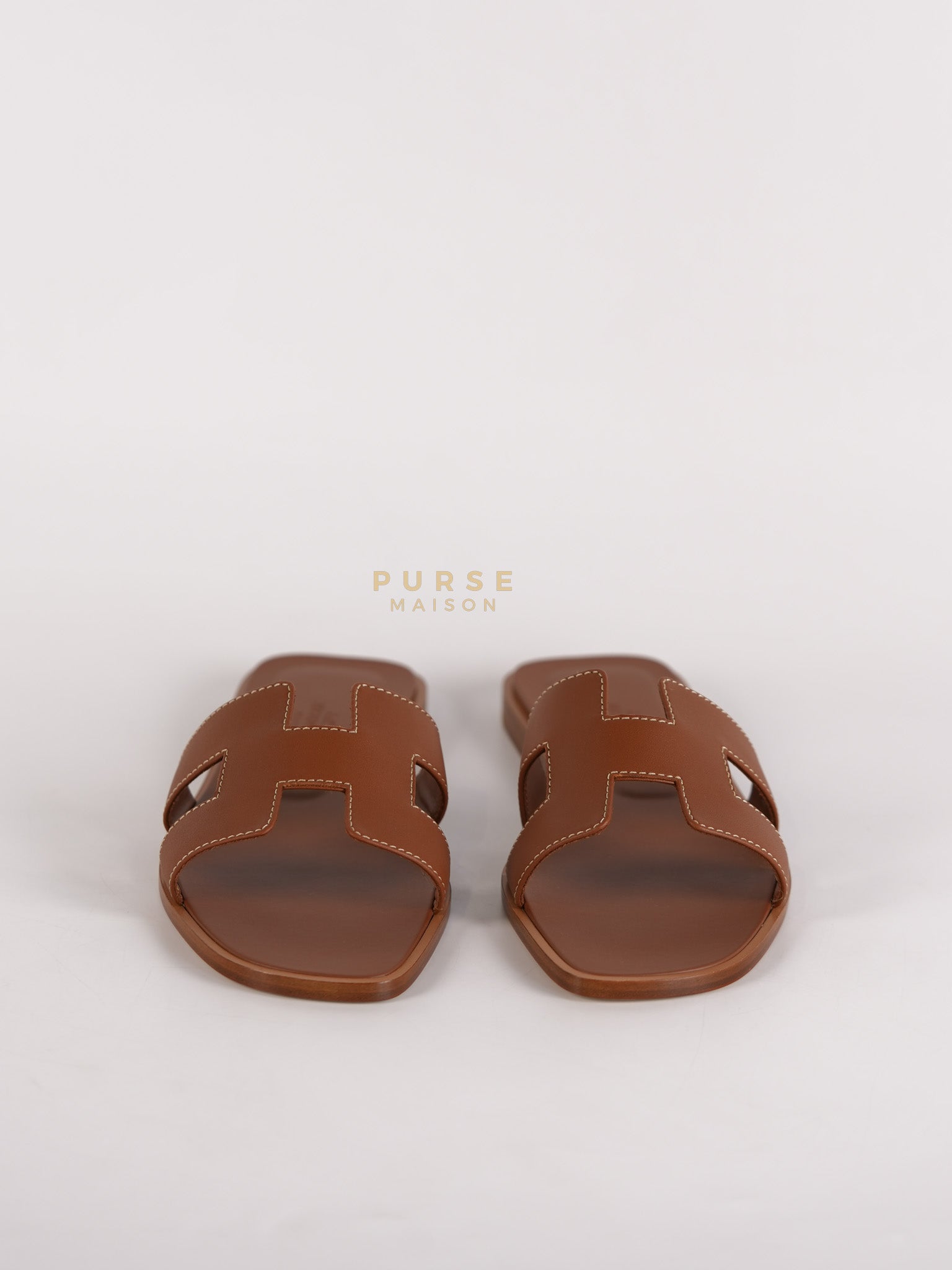 Oran Sandals in Gold Box Leather Size 37 EU (23cm) | Purse Maison Luxury Bags Shop