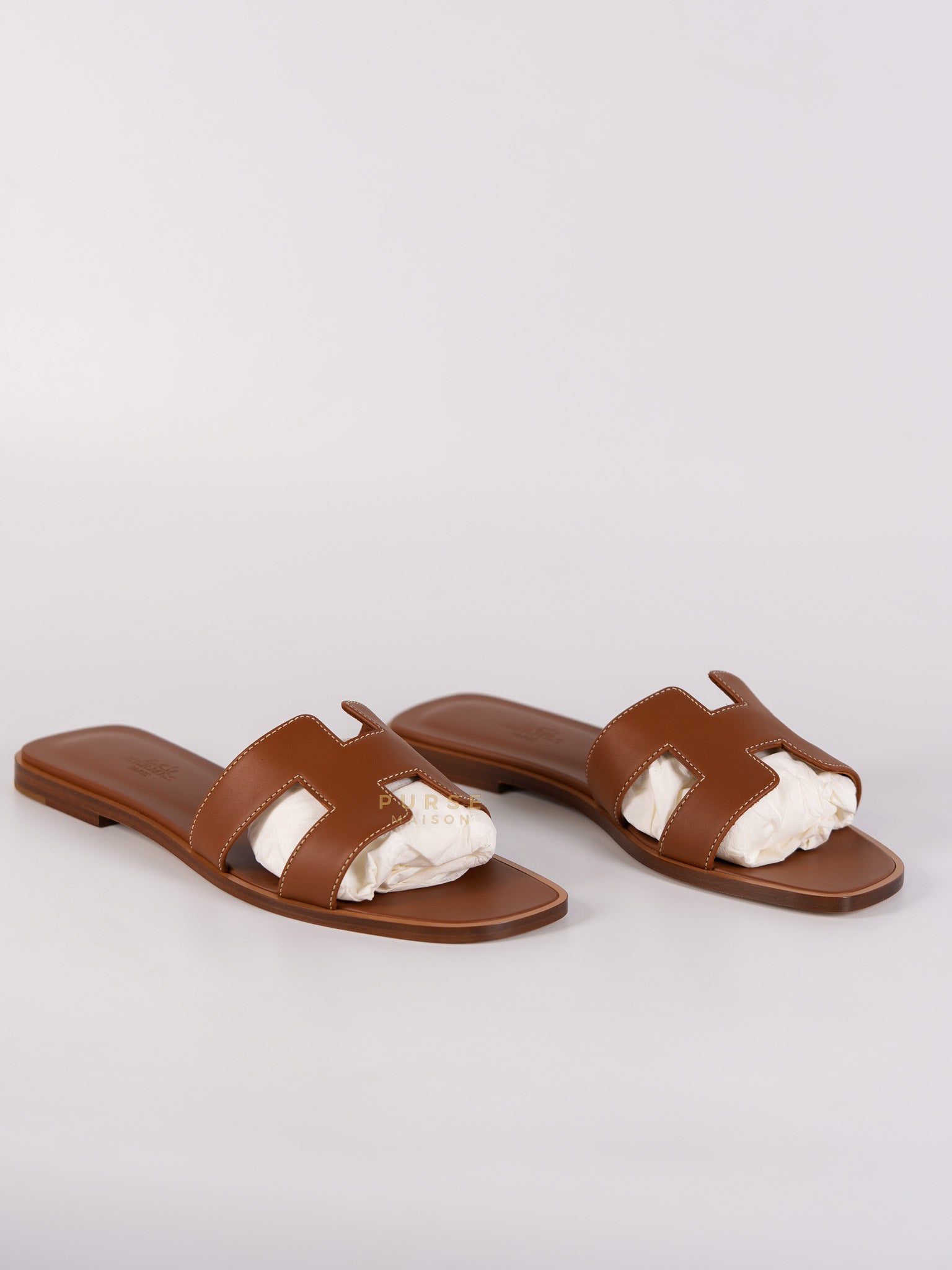 Oran Sandals in Gold Size 38.5 EU (24cm) | Purse Maison Luxury Bags Shop