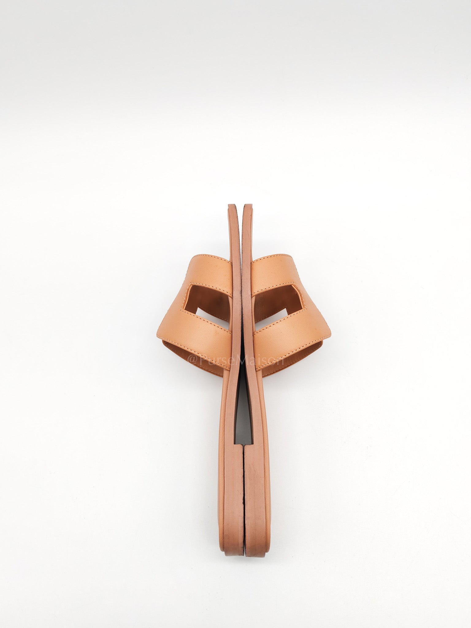 Oran Sandals in Peach Swift Leather Size 37 (24cm) | Purse Maison Luxury Bags Shop