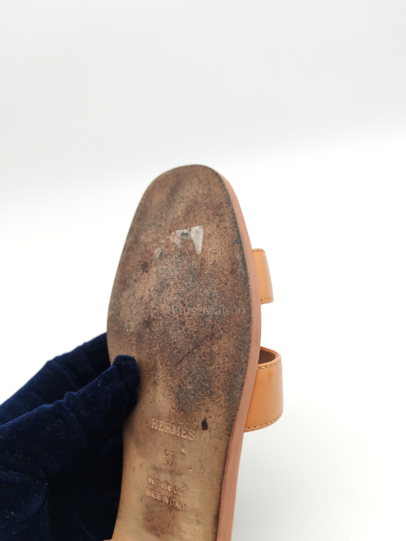 Oran Sandals in Peach Swift Leather Size 37 (24cm) | Purse Maison Luxury Bags Shop