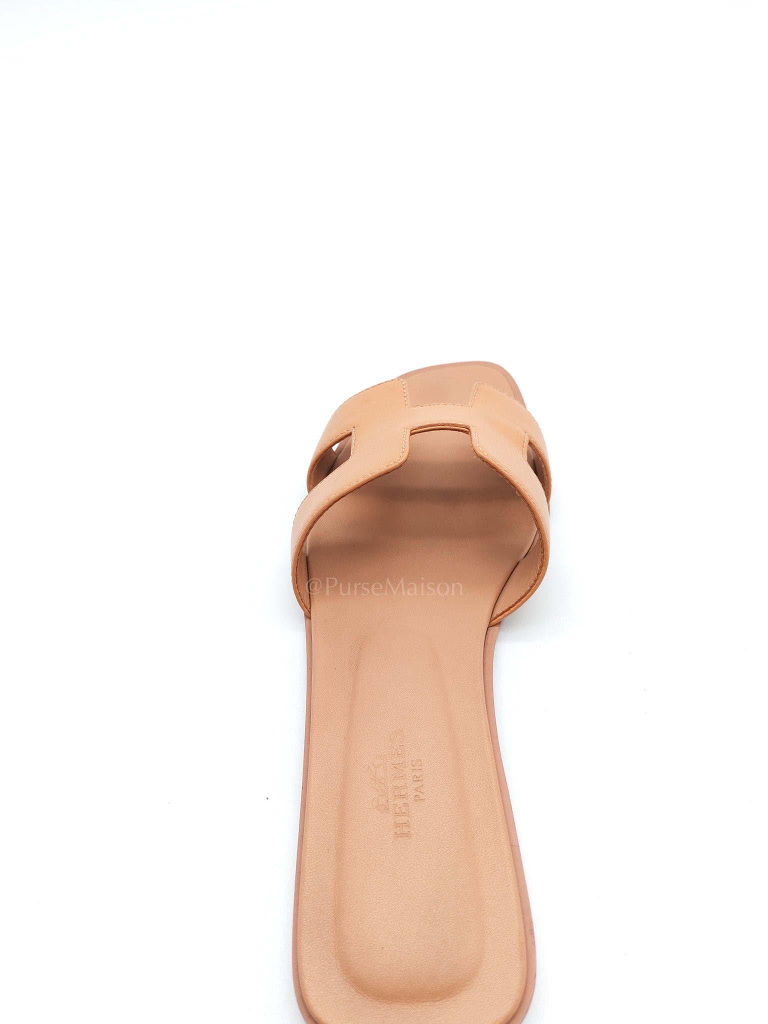 Oran Sandals in Peach Swift Leather Size 37 (24cm) | Purse Maison Luxury Bags Shop