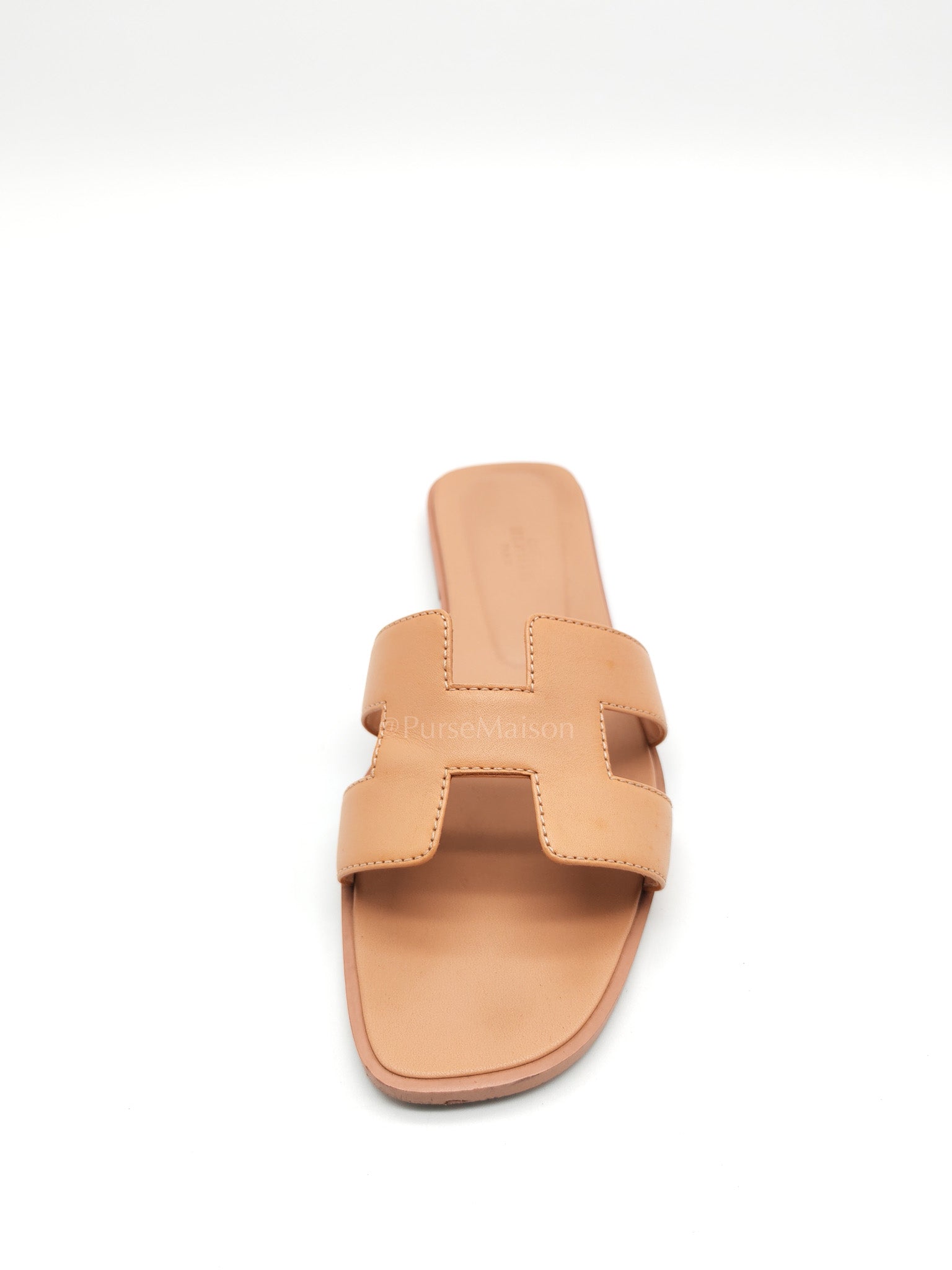 Oran Sandals in Peach Swift Leather Size 37 (24cm) | Purse Maison Luxury Bags Shop