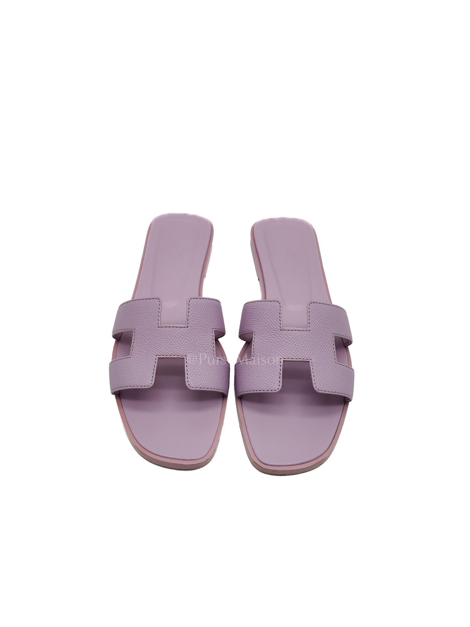 Oran Sandals in Violet Amethyste Epsom Calfskin Leather Size 38 (24cm) | Purse Maison Luxury Bags Shop