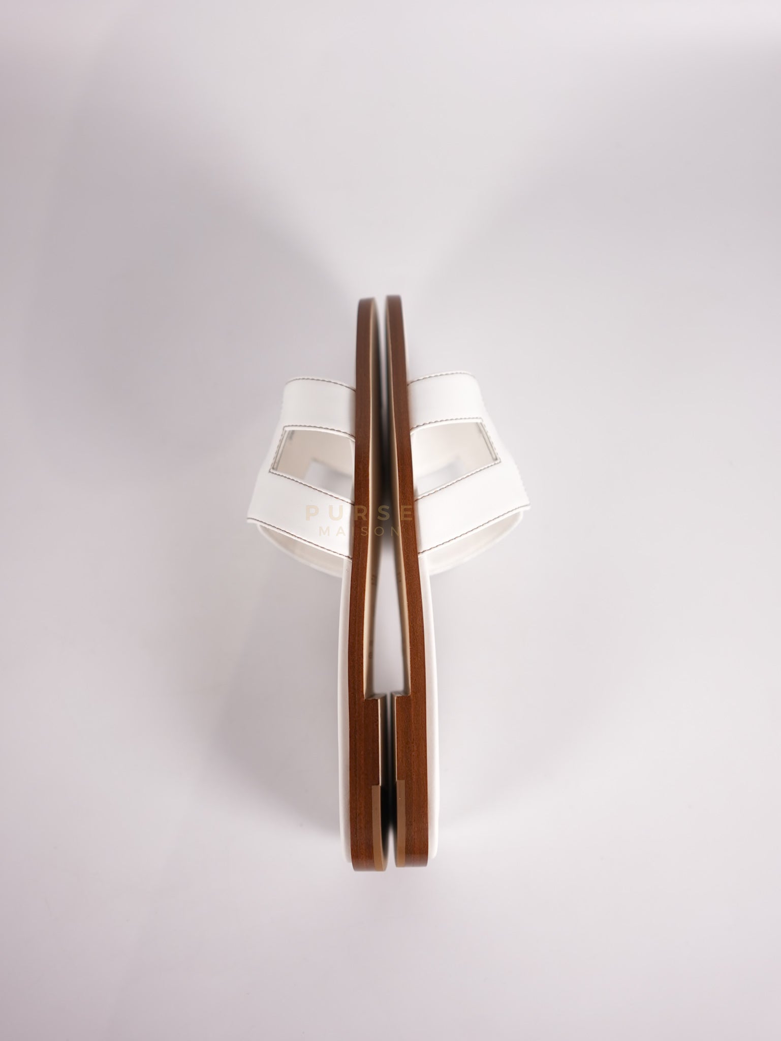 Oran White in Swift Leather Sandals Size 36.5 EU (22.5 cm) | Purse Maison Luxury Bags Shop