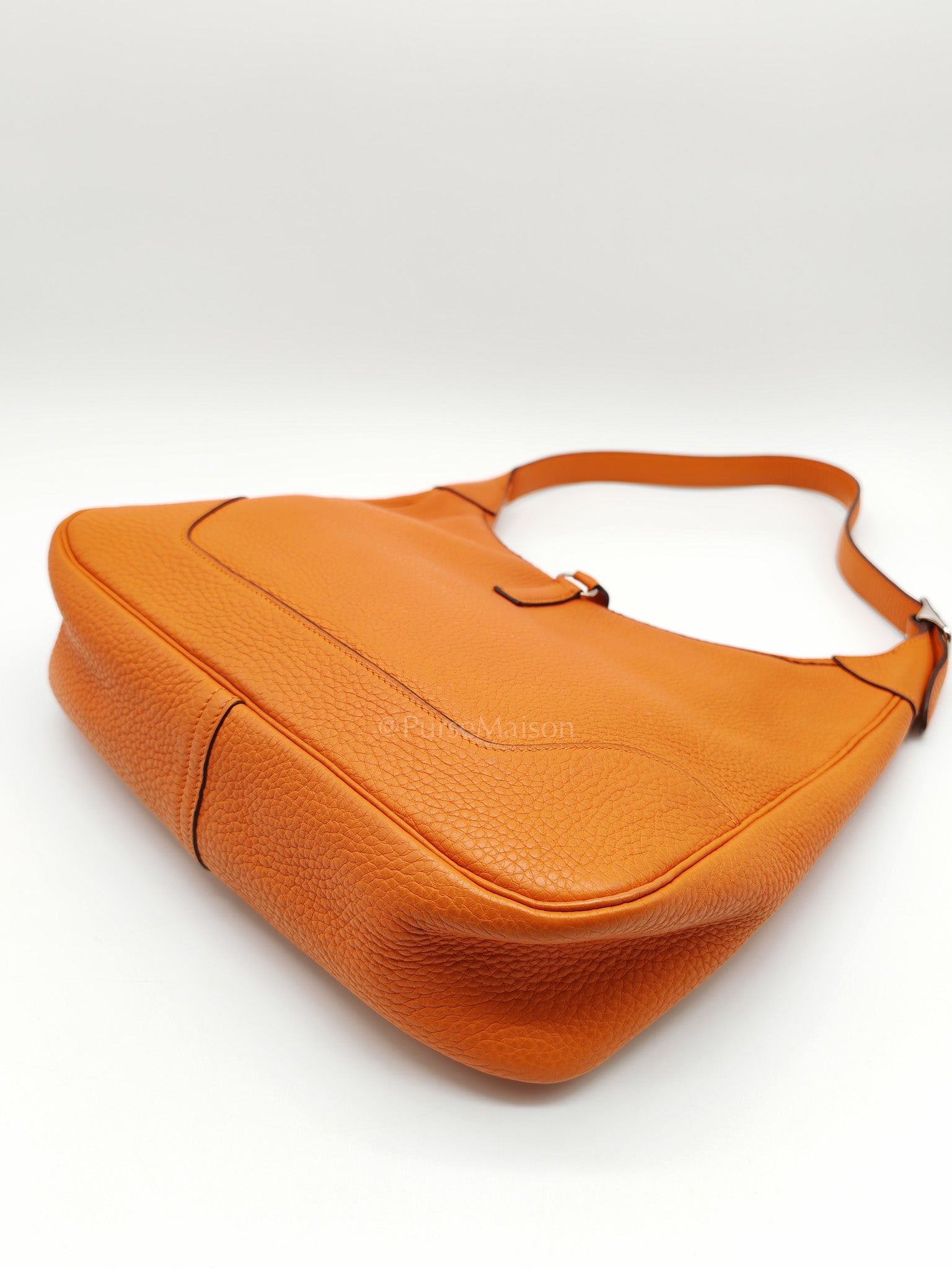Orange Clemence Trim Shoulder Bag | Purse Maison Luxury Bags Shop