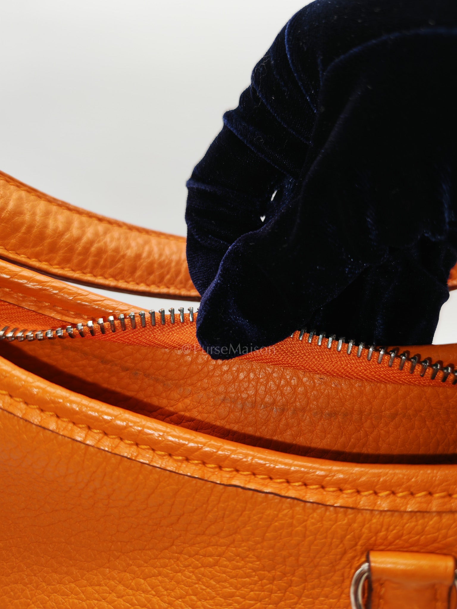 Orange Clemence Trim Shoulder Bag | Purse Maison Luxury Bags Shop