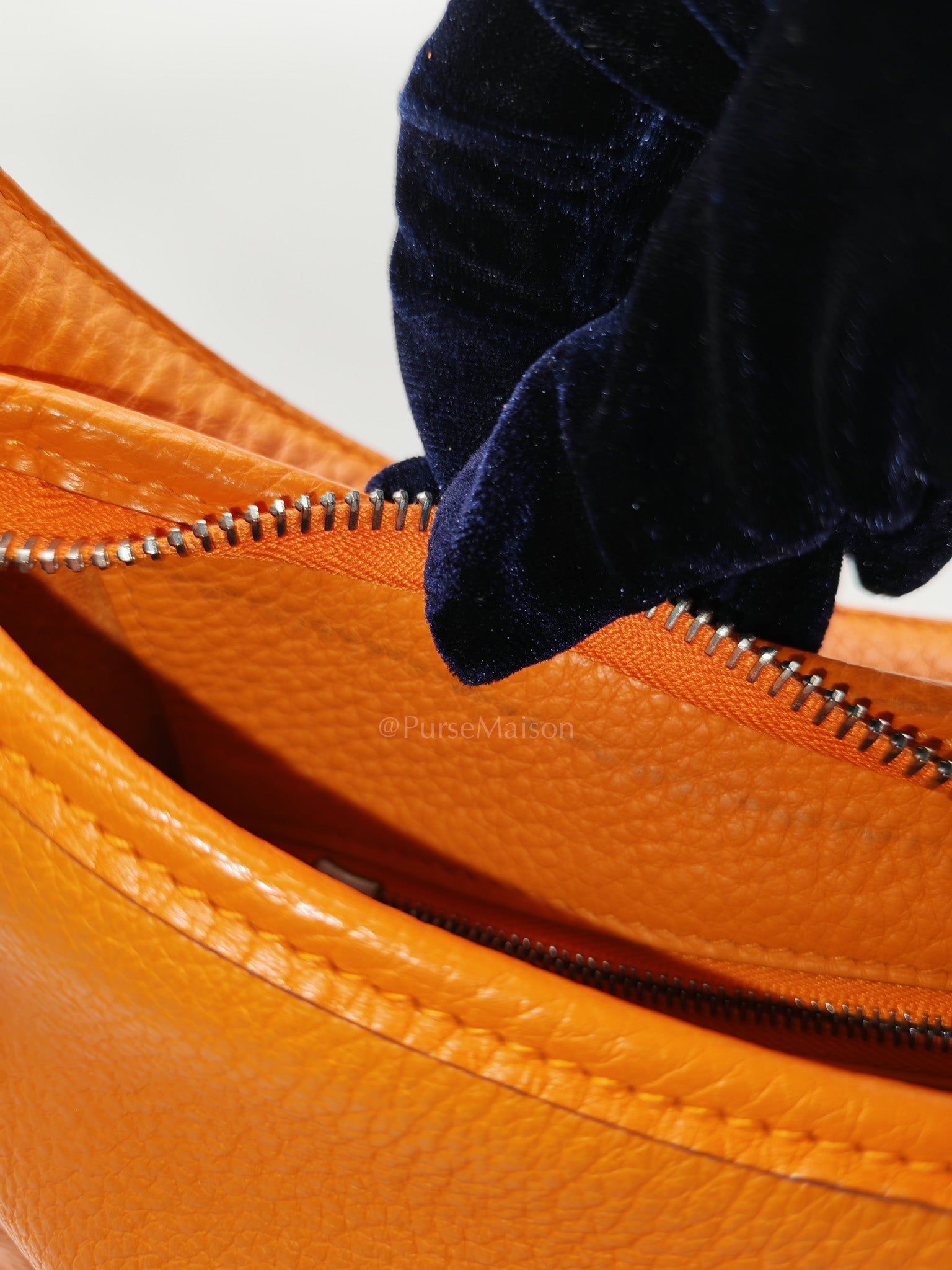 Orange Clemence Trim Shoulder Bag | Purse Maison Luxury Bags Shop