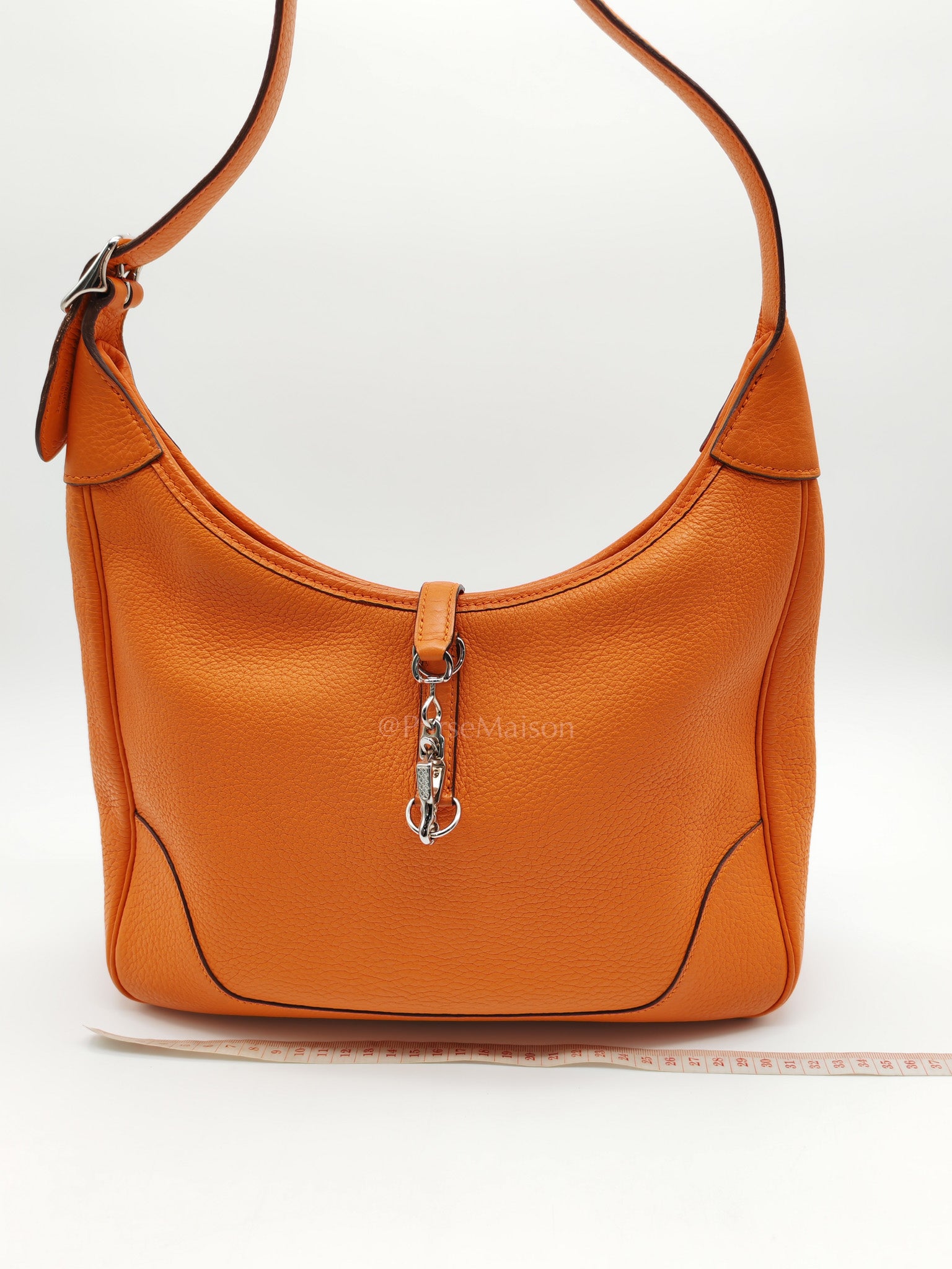 Orange Clemence Trim Shoulder Bag | Purse Maison Luxury Bags Shop