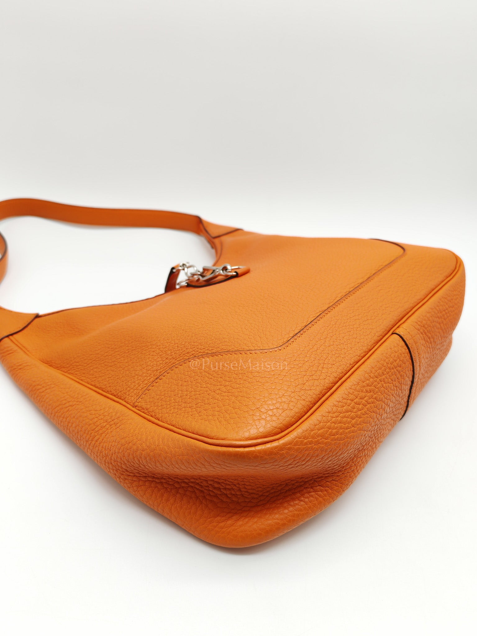 Orange Clemence Trim Shoulder Bag | Purse Maison Luxury Bags Shop