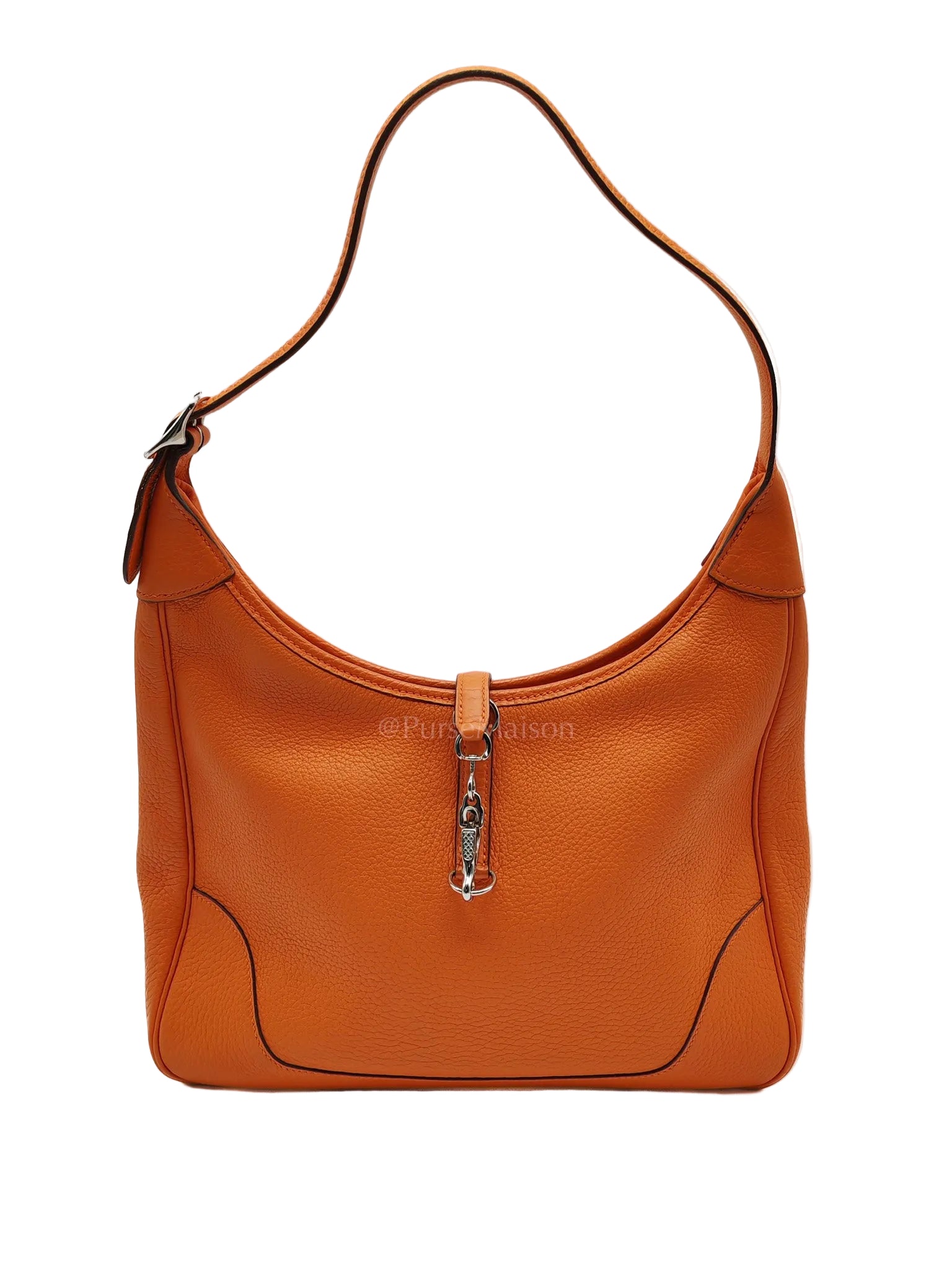 Orange Clemence Trim Shoulder Bag | Purse Maison Luxury Bags Shop