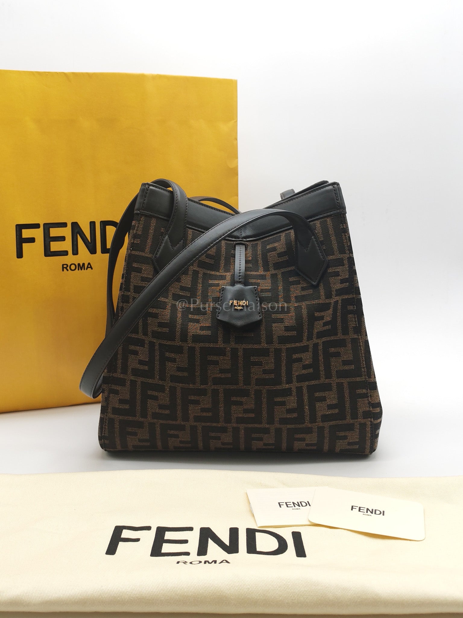 Origami Medium Jacquard Monogram Canvas Tote Bag | Purse Maison Luxury Bags Shop