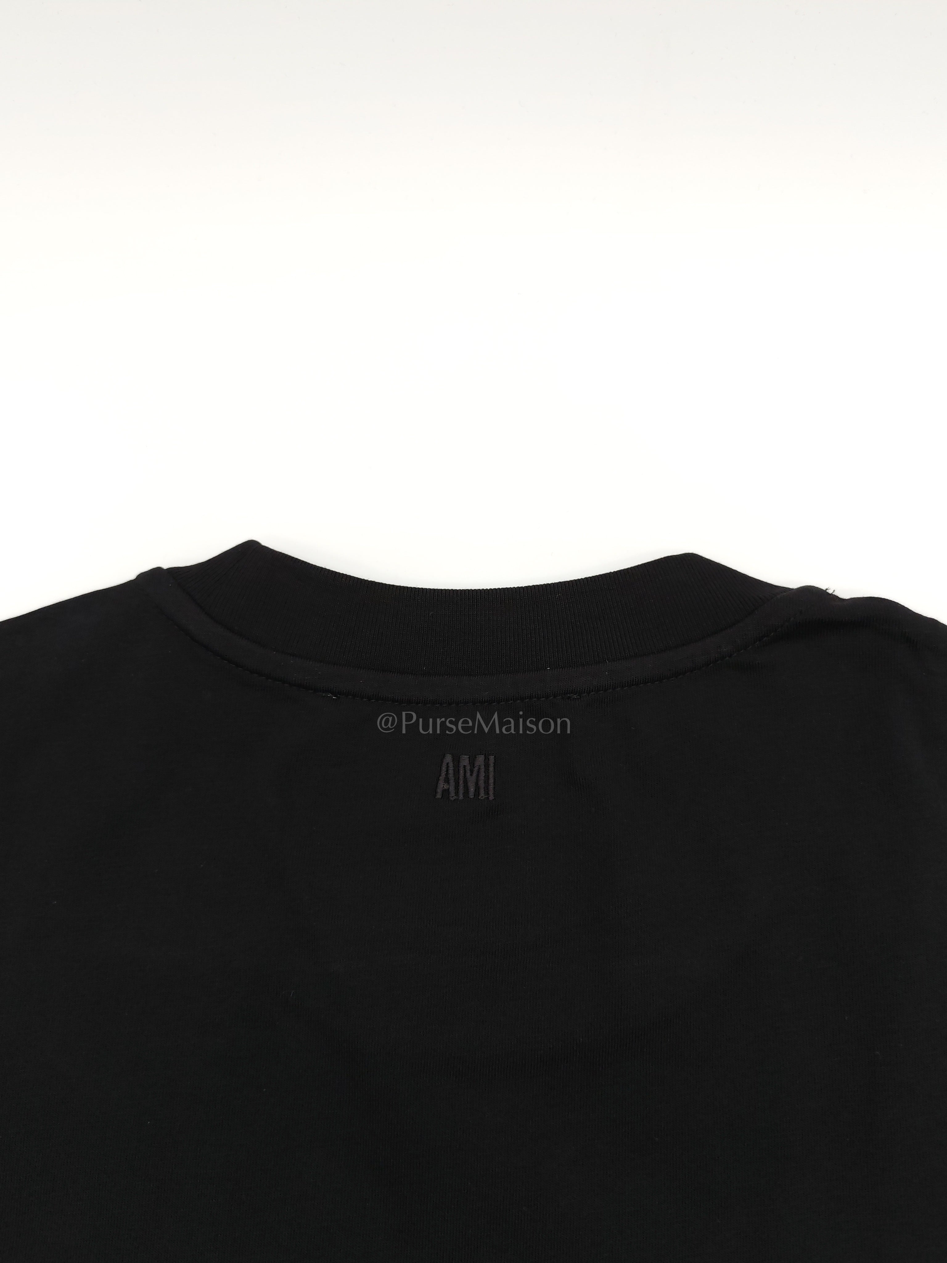 Ami De Coeur Cotton T-Shirt in Black Size Medium