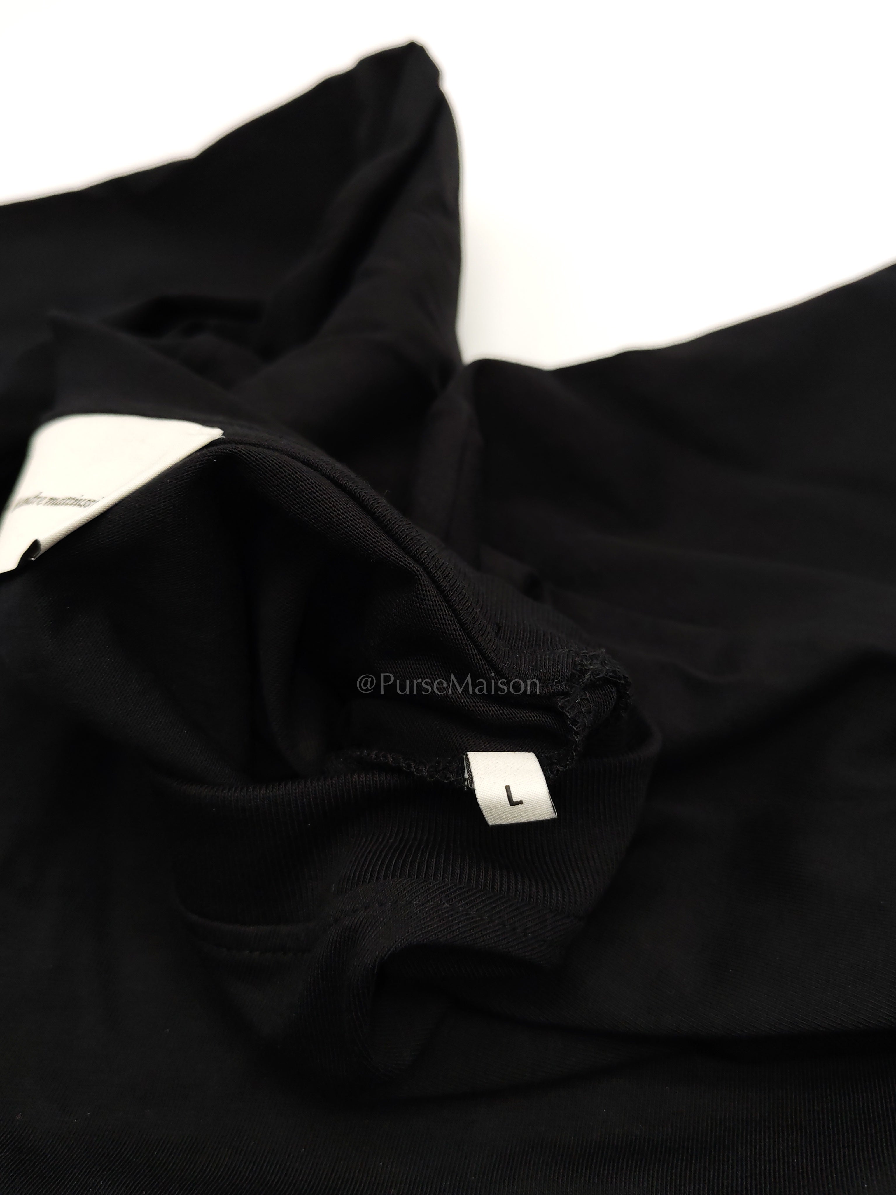 Ami De Coeur Cotton T-Shirt in Black Size Large