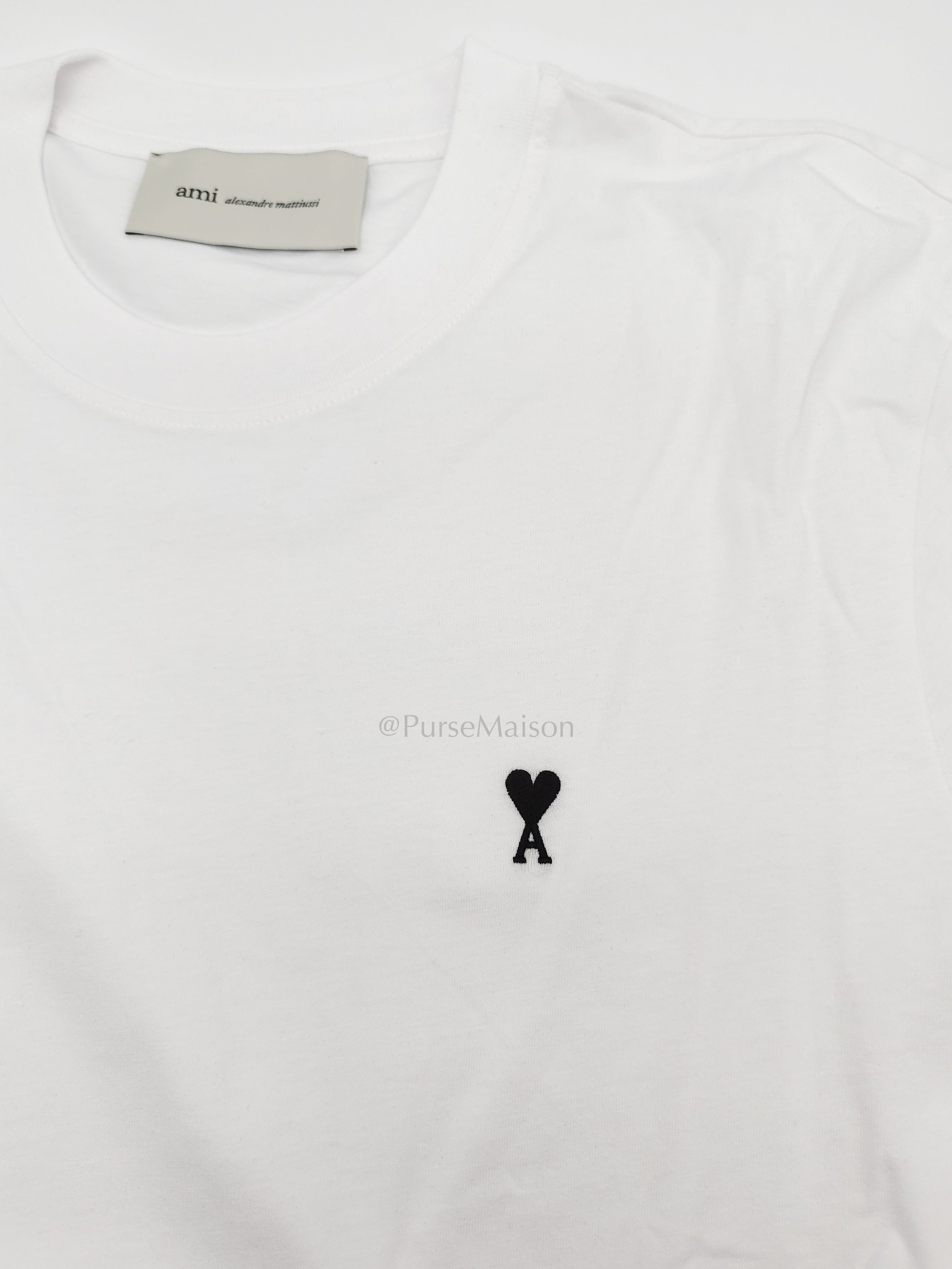 Ami De Coeur Cotton T-Shirt in White Size Large