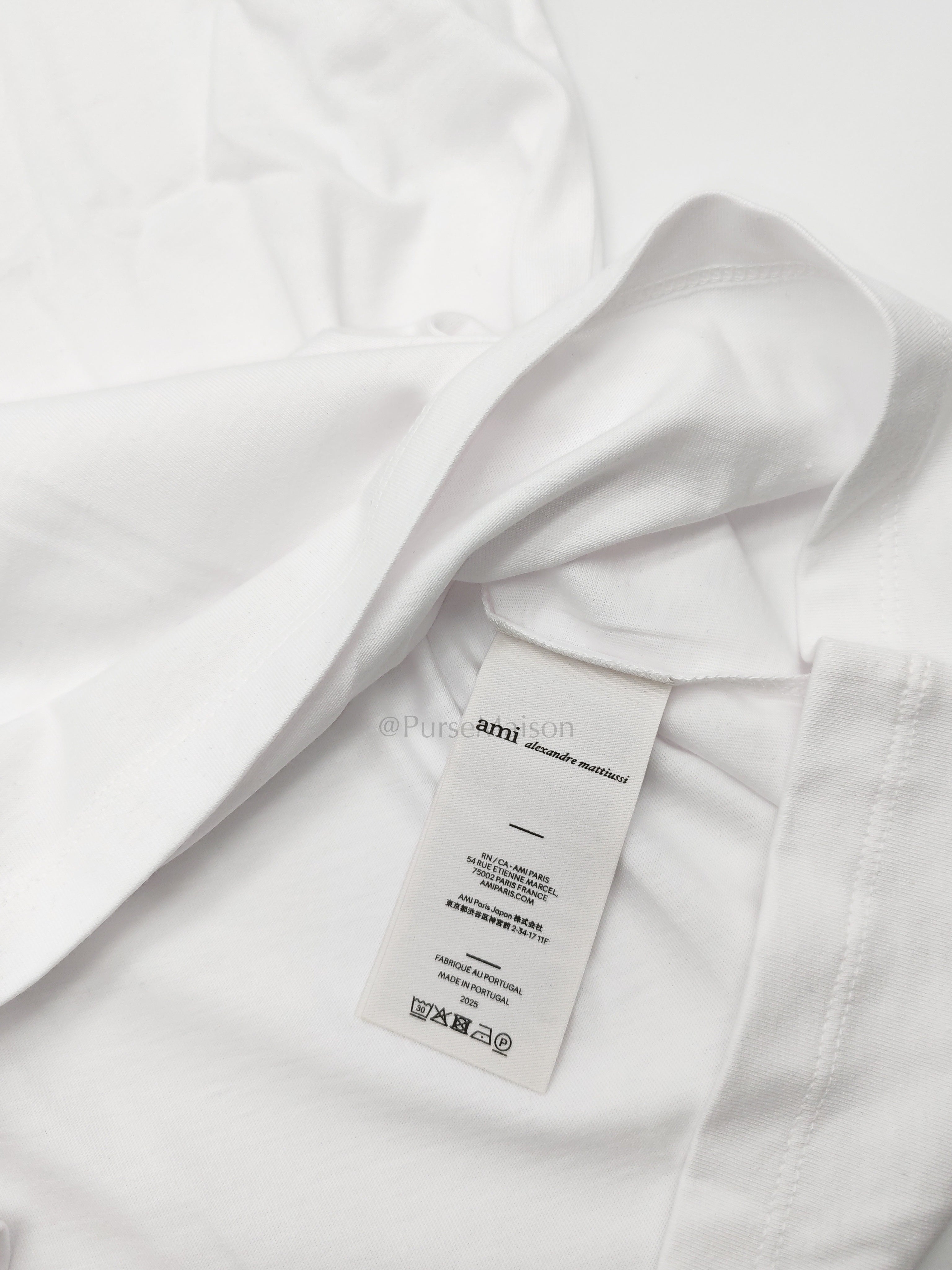 Ami De Coeur Cotton T-Shirt in White Size Large