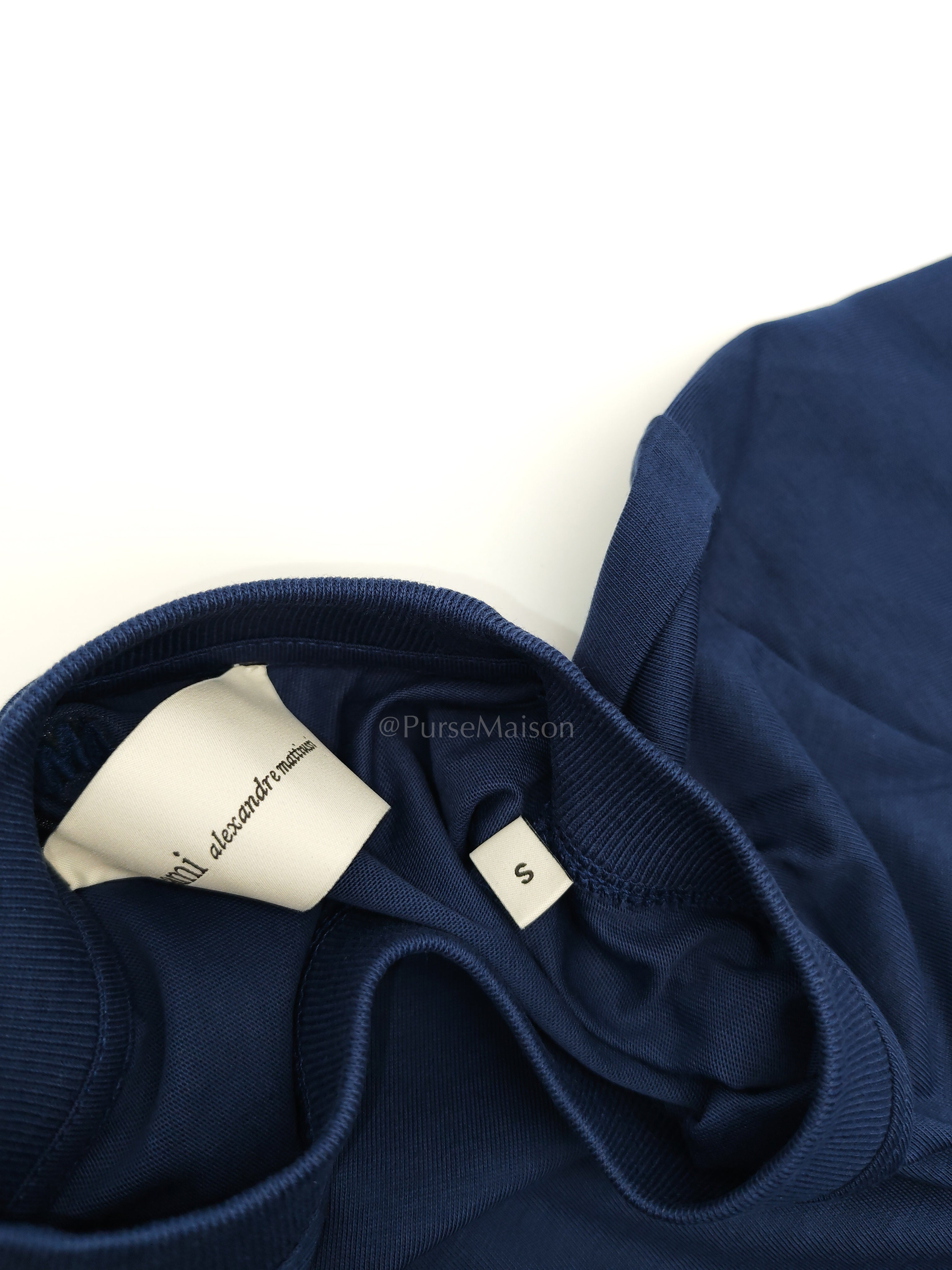 Ami De Coeur Cotton T-Shirt in Blue Size Small