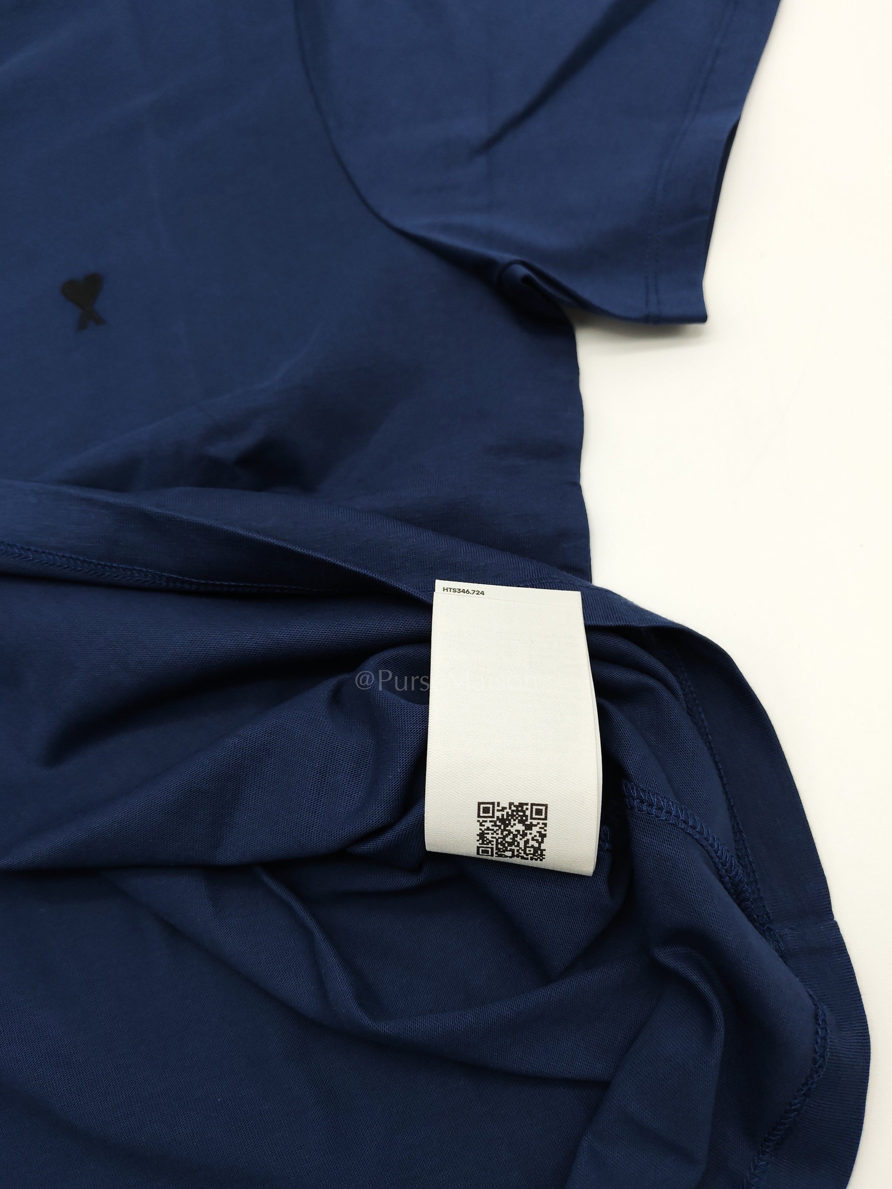 Ami De Coeur Cotton T-Shirt in Blue Size Medium