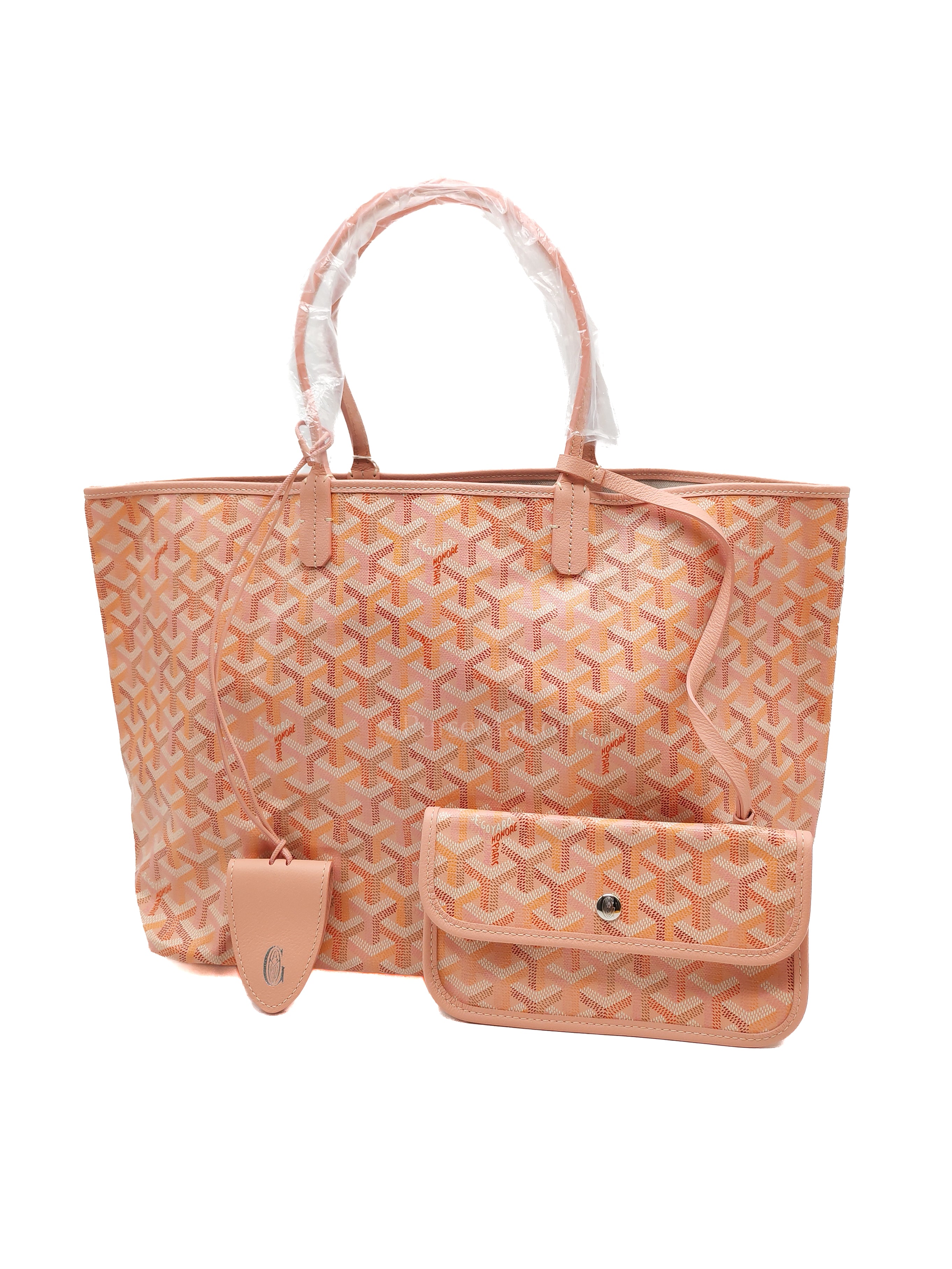 Saint Louis PM Powder Pink with Croc Universel Clip Charm in Goyardine Canvas Tote Bag (Limited Edition)