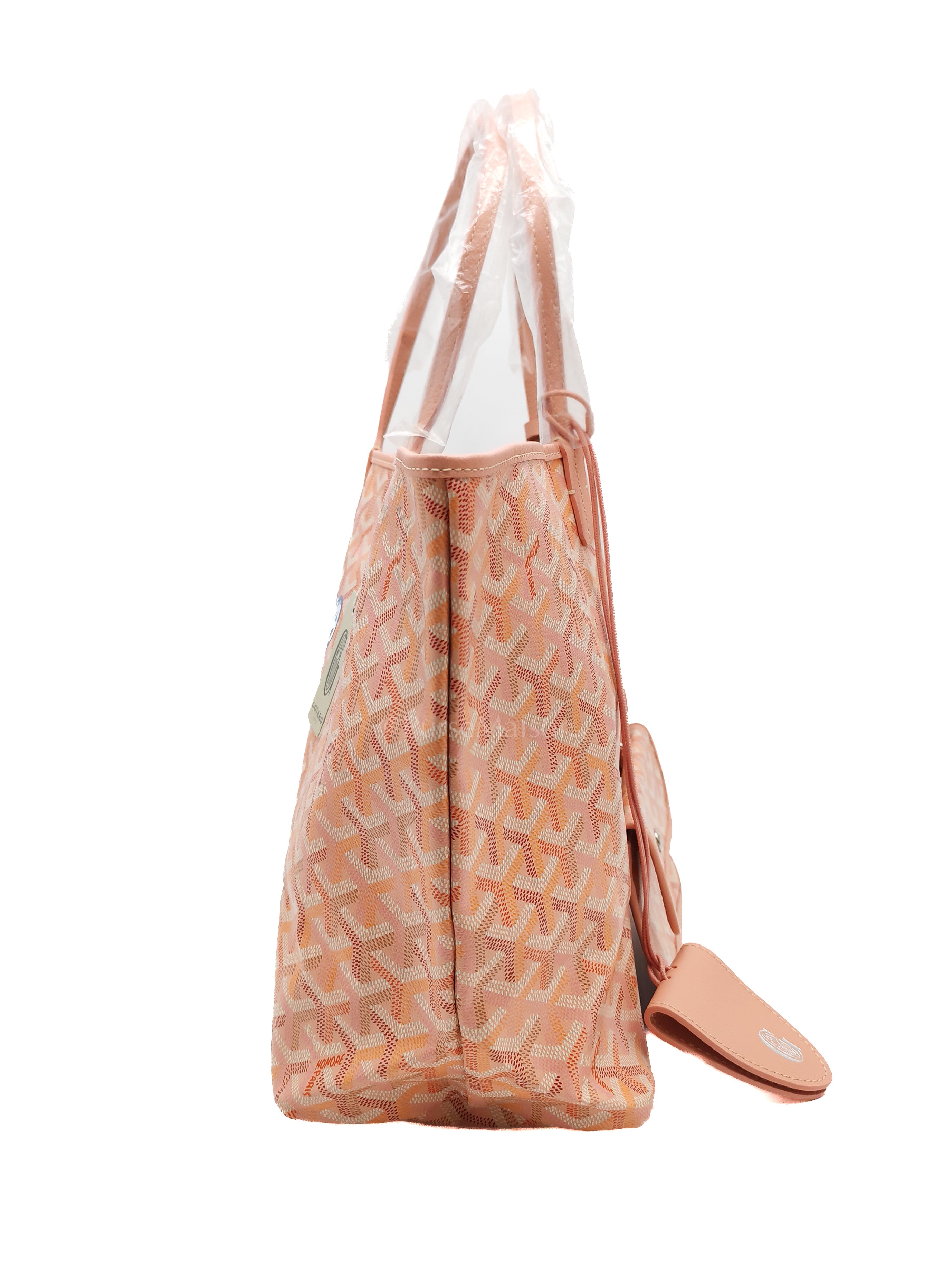 Saint Louis PM Powder Pink with Croc Universel Clip Charm in Goyardine Canvas Tote Bag (Limited Edition)