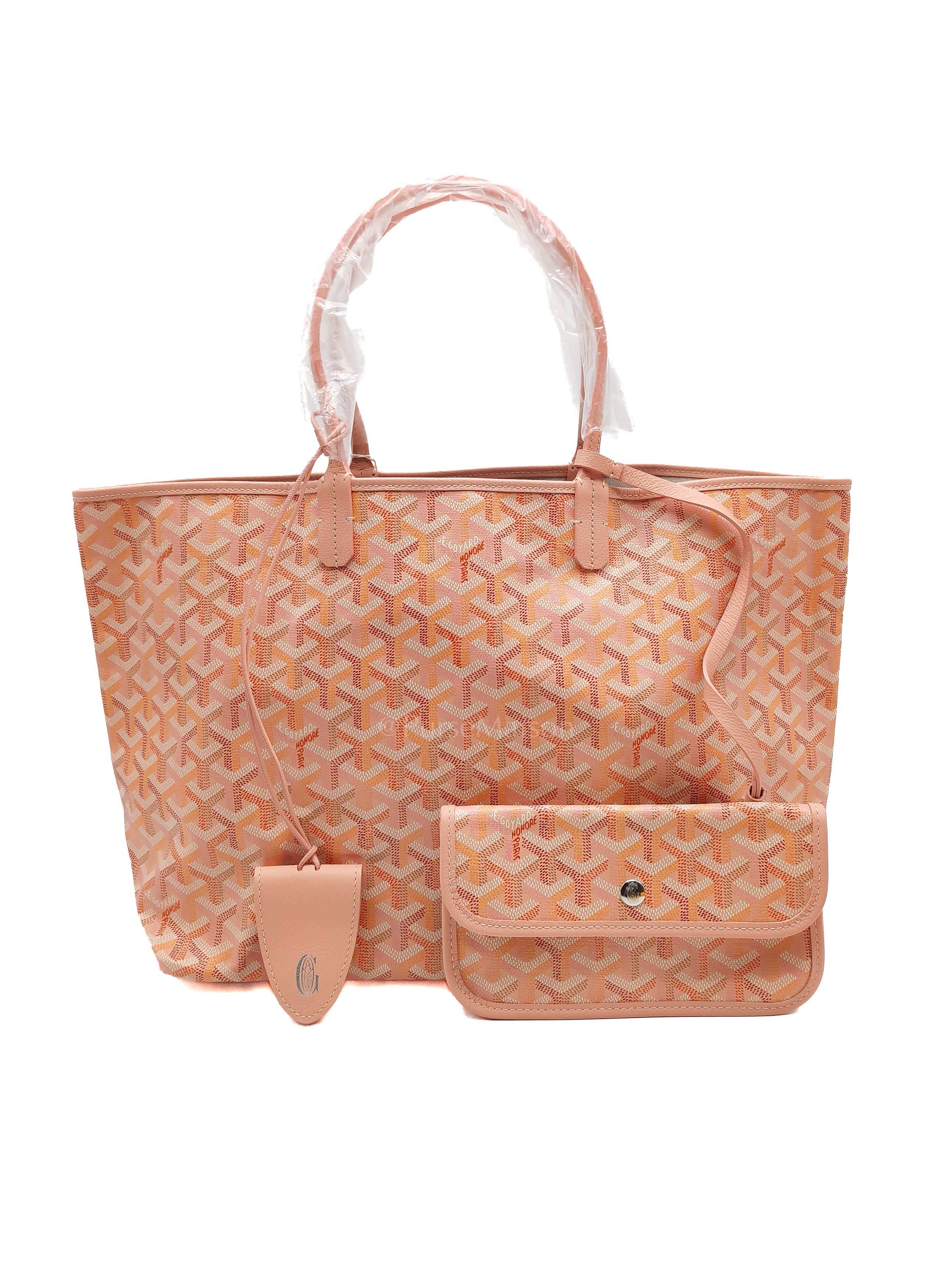 Saint Louis PM Powder Pink with Croc Universel Clip Charm in Goyardine Canvas Tote Bag (Limited Edition)