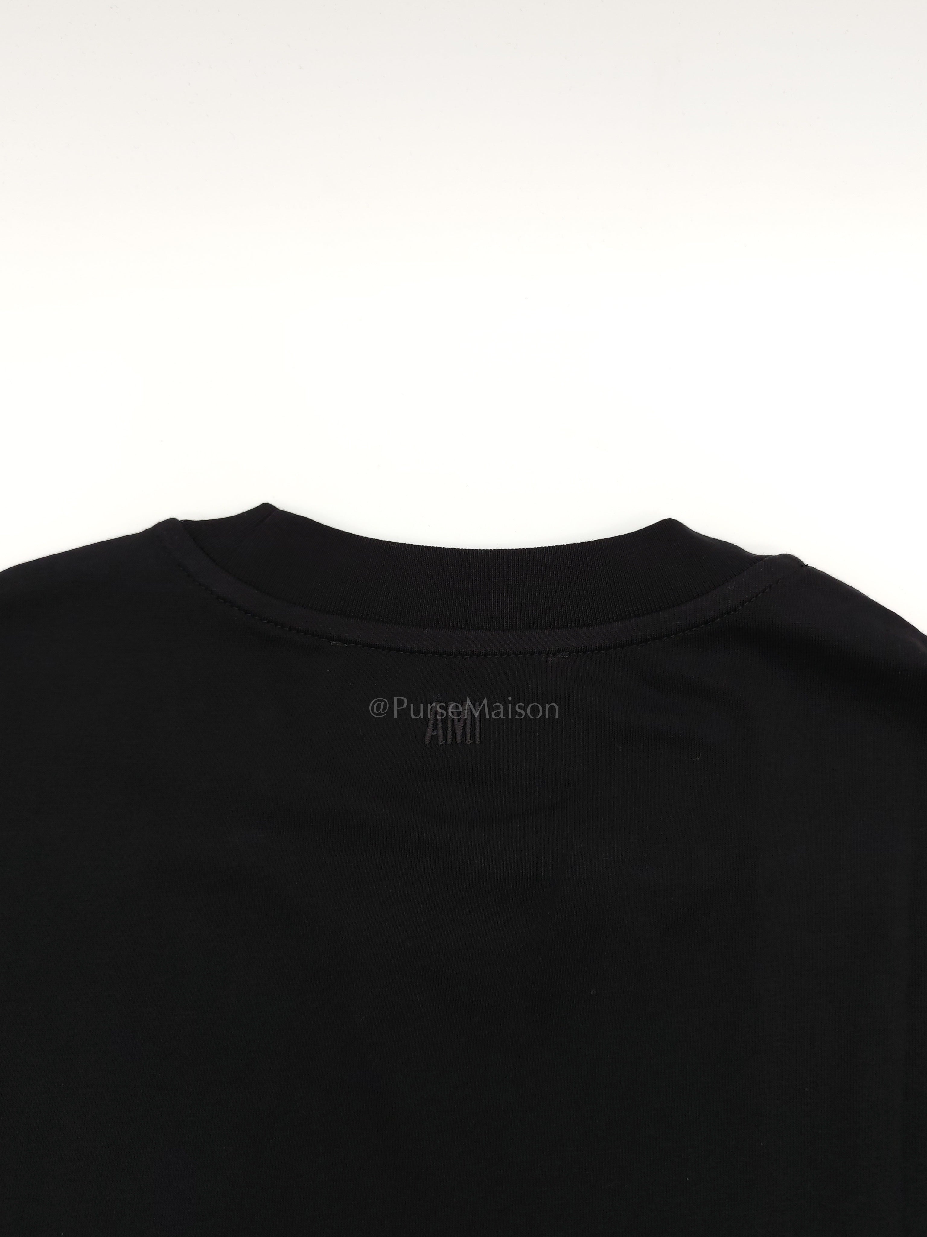 Ami De Coeur Cotton T-Shirt in Black Size Small