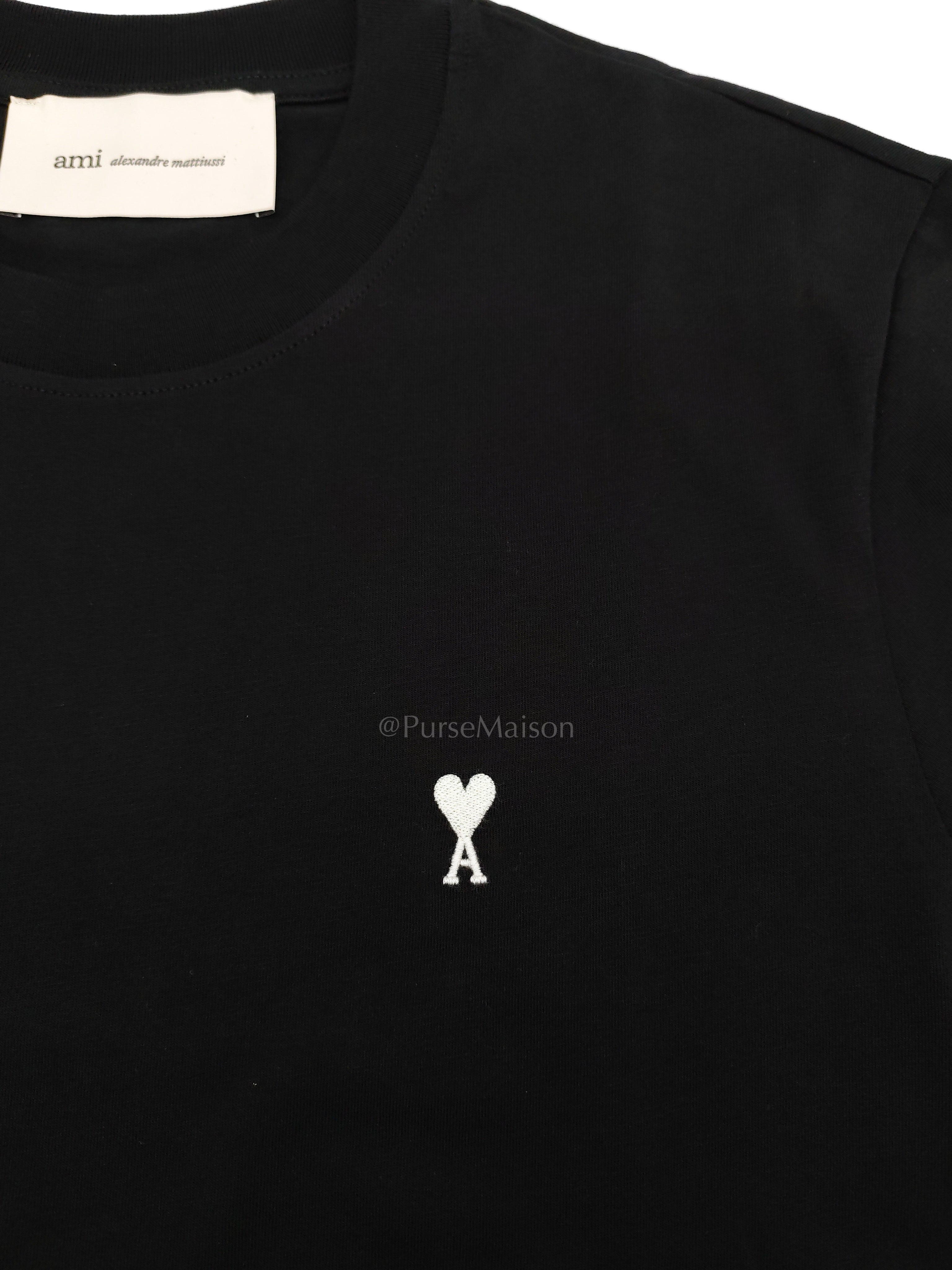 Ami De Coeur Cotton T-Shirt in Black Size Small