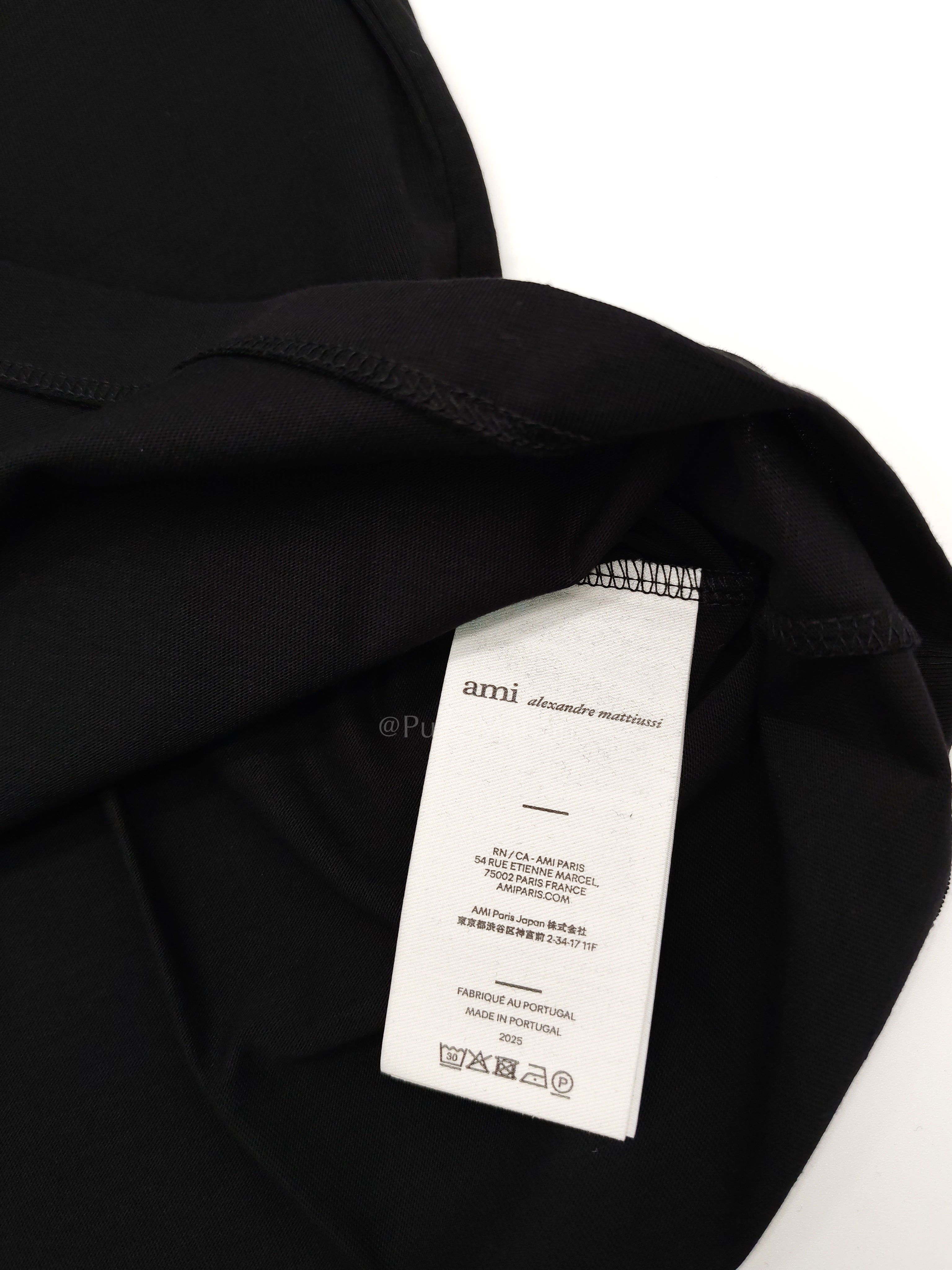 Ami De Coeur Cotton T-Shirt in Black Size Small