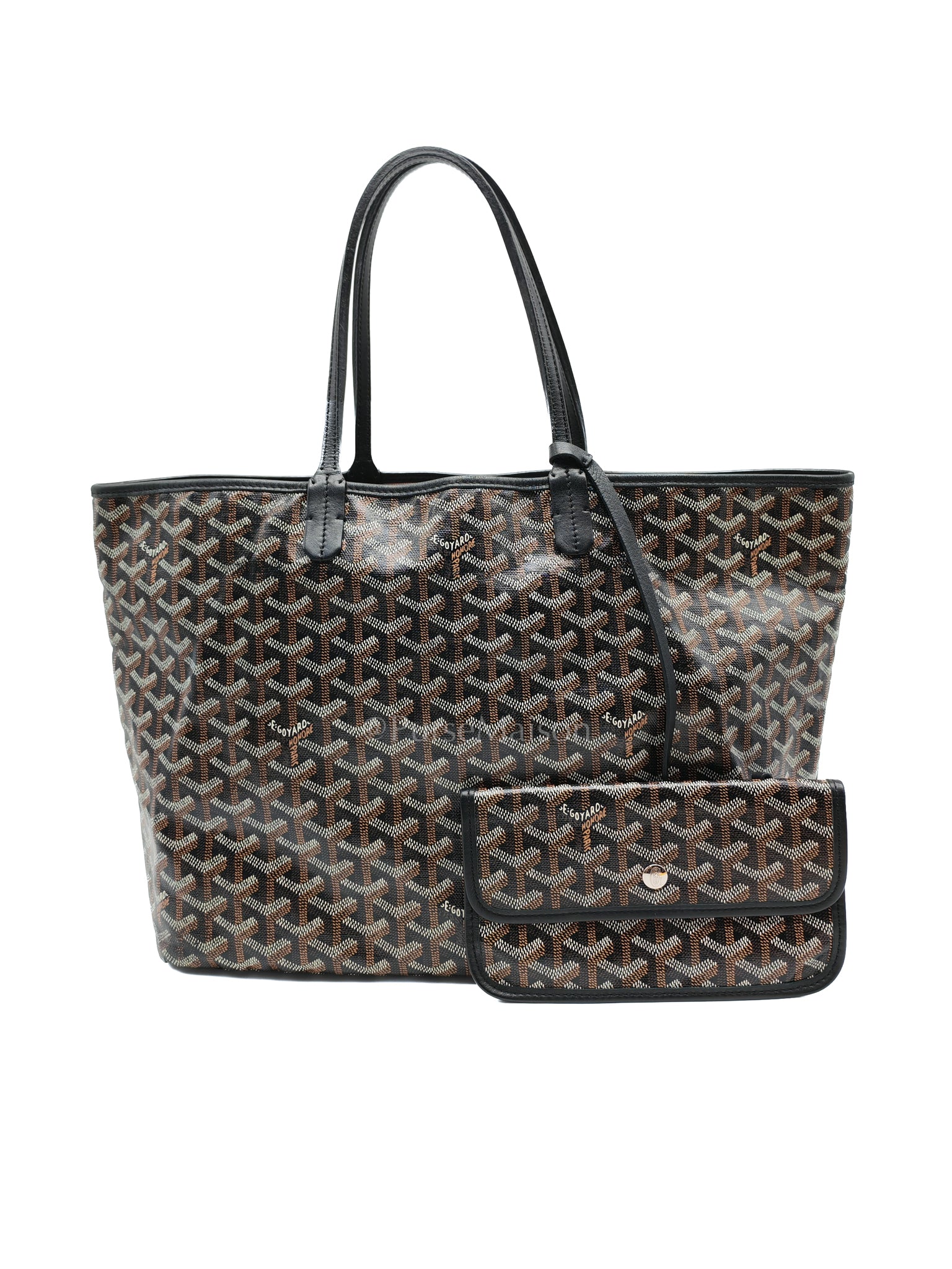 Goyard St. Louis Pm in Black Goyardine Canvas