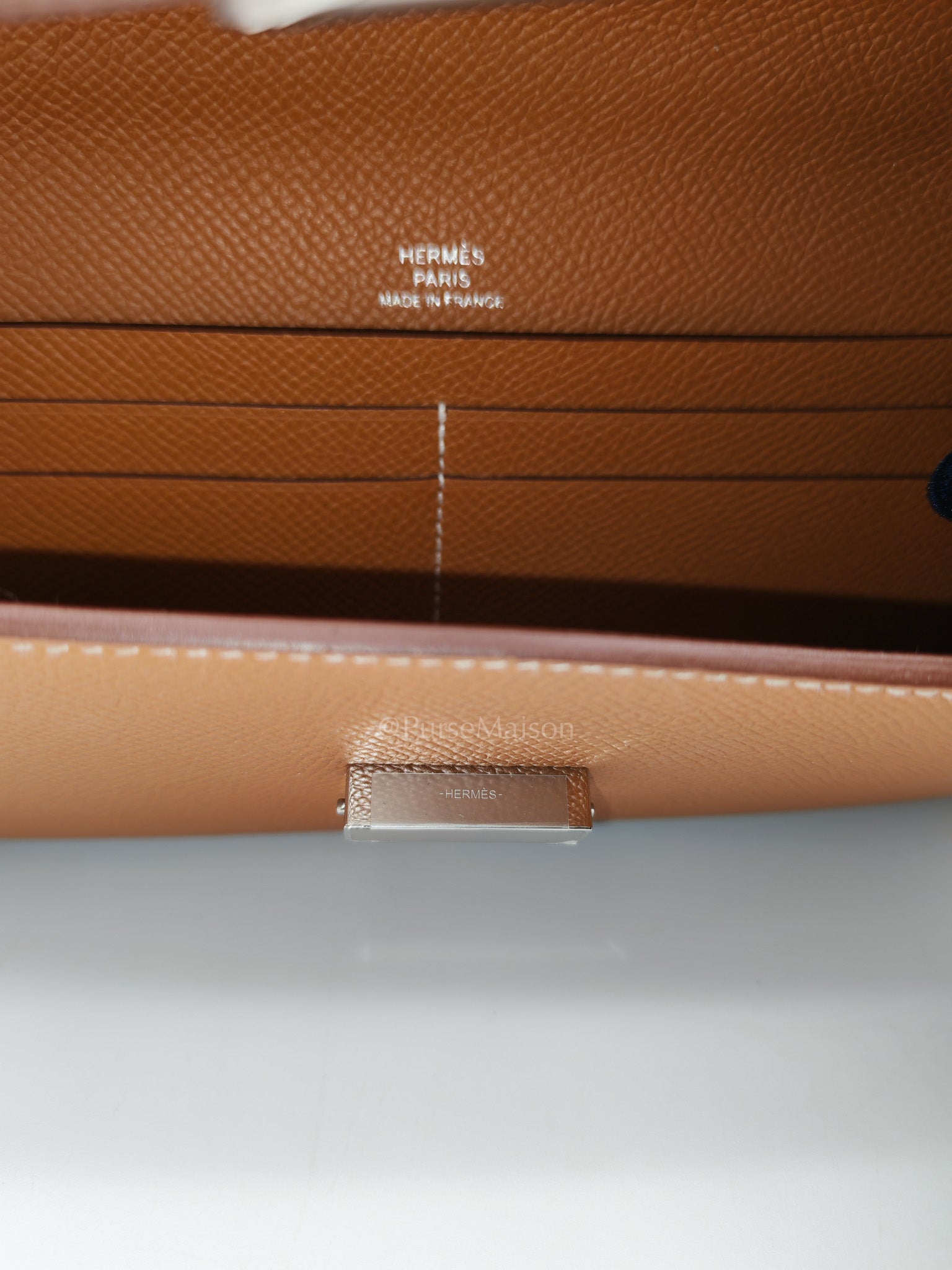 Maillon Wallet To Go in Gold Epsom Leather & Palladium Hardware Stamp B (2023)