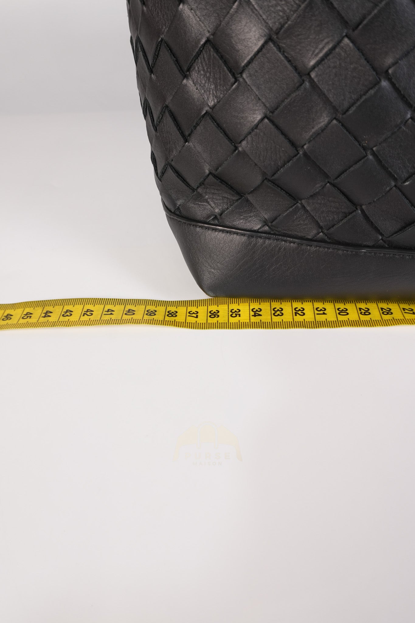 Overnight Tote in Black Nappa Intrecciato Leather | Purse Maison Luxury Bags Shop