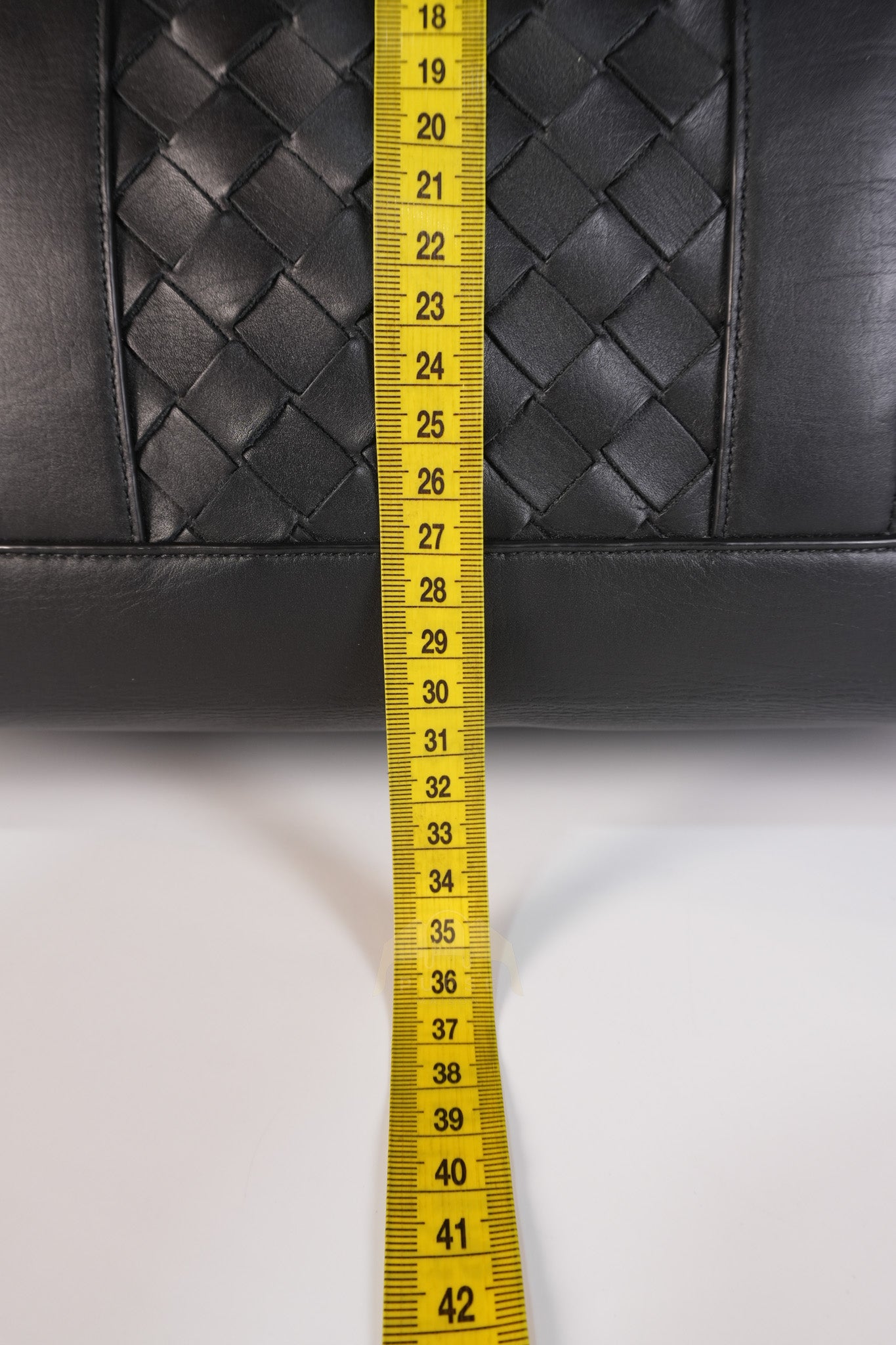 Overnight Tote in Black Nappa Intrecciato Leather | Purse Maison Luxury Bags Shop