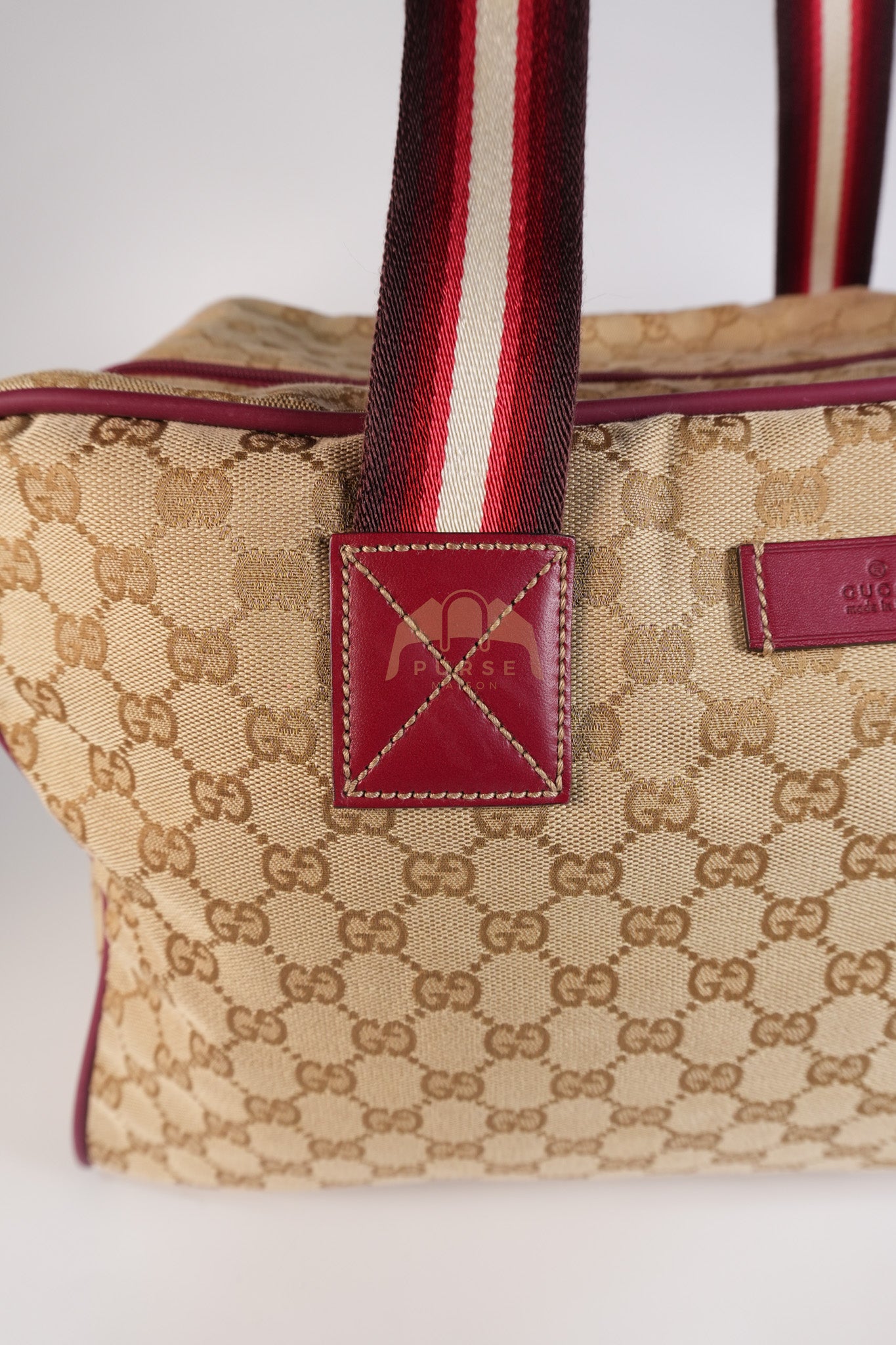 Overnight Travel Bag in Web GG Canvas | Purse Maison Luxury Bags Shop