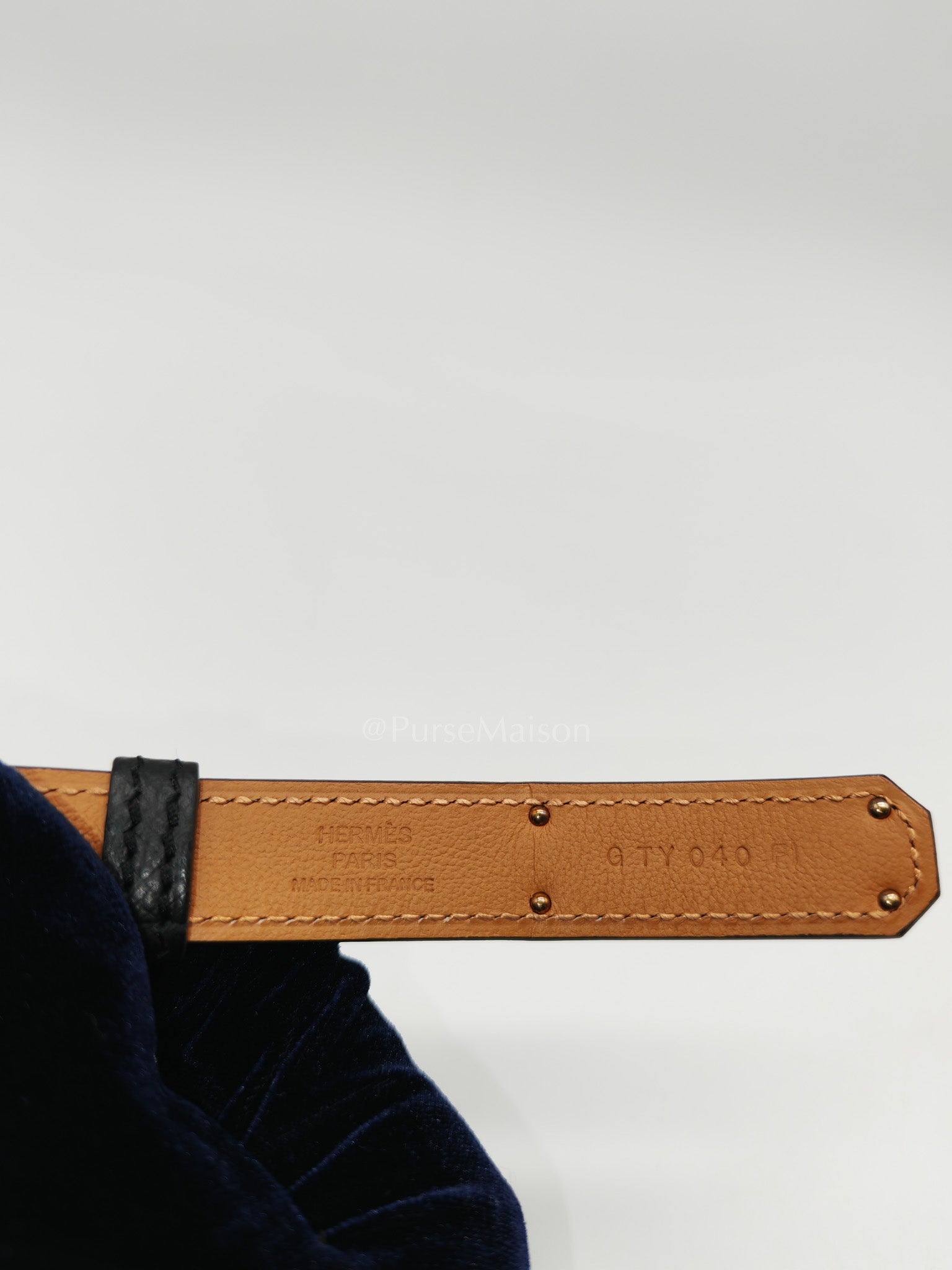 Kelly Belt in Black Epsom Leather & Rose Gold Hardware Stamp G (2026)