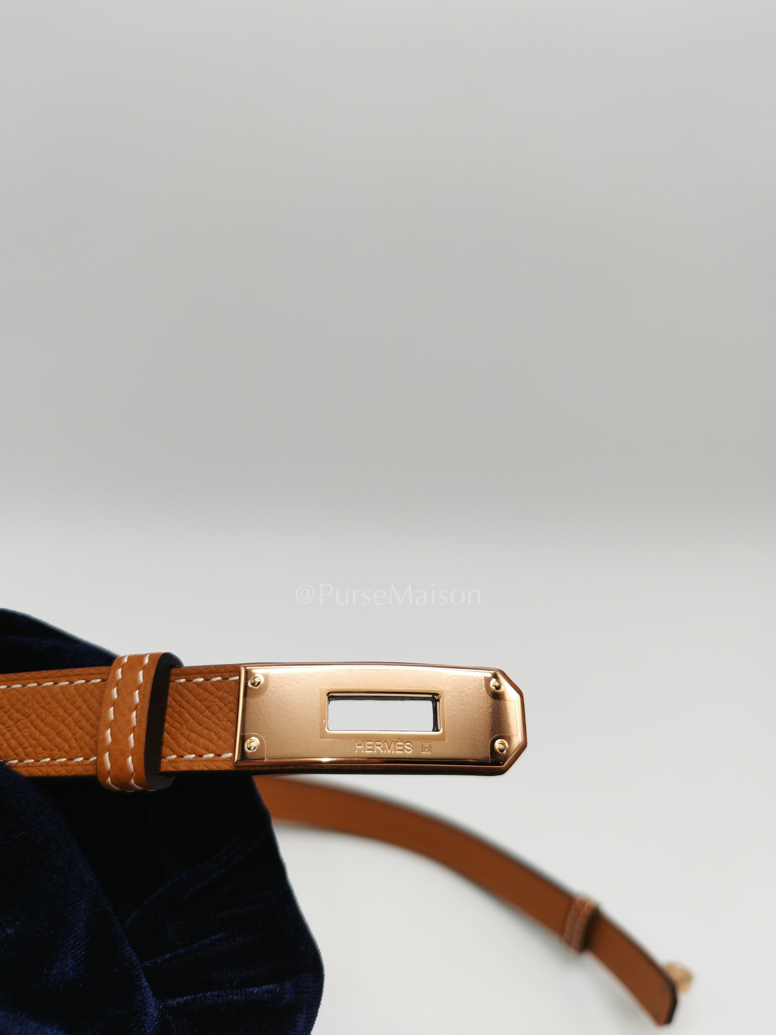 Kelly Belt in Gold Epsom Leather & Rose Gold Hardware Stamp K (2025)