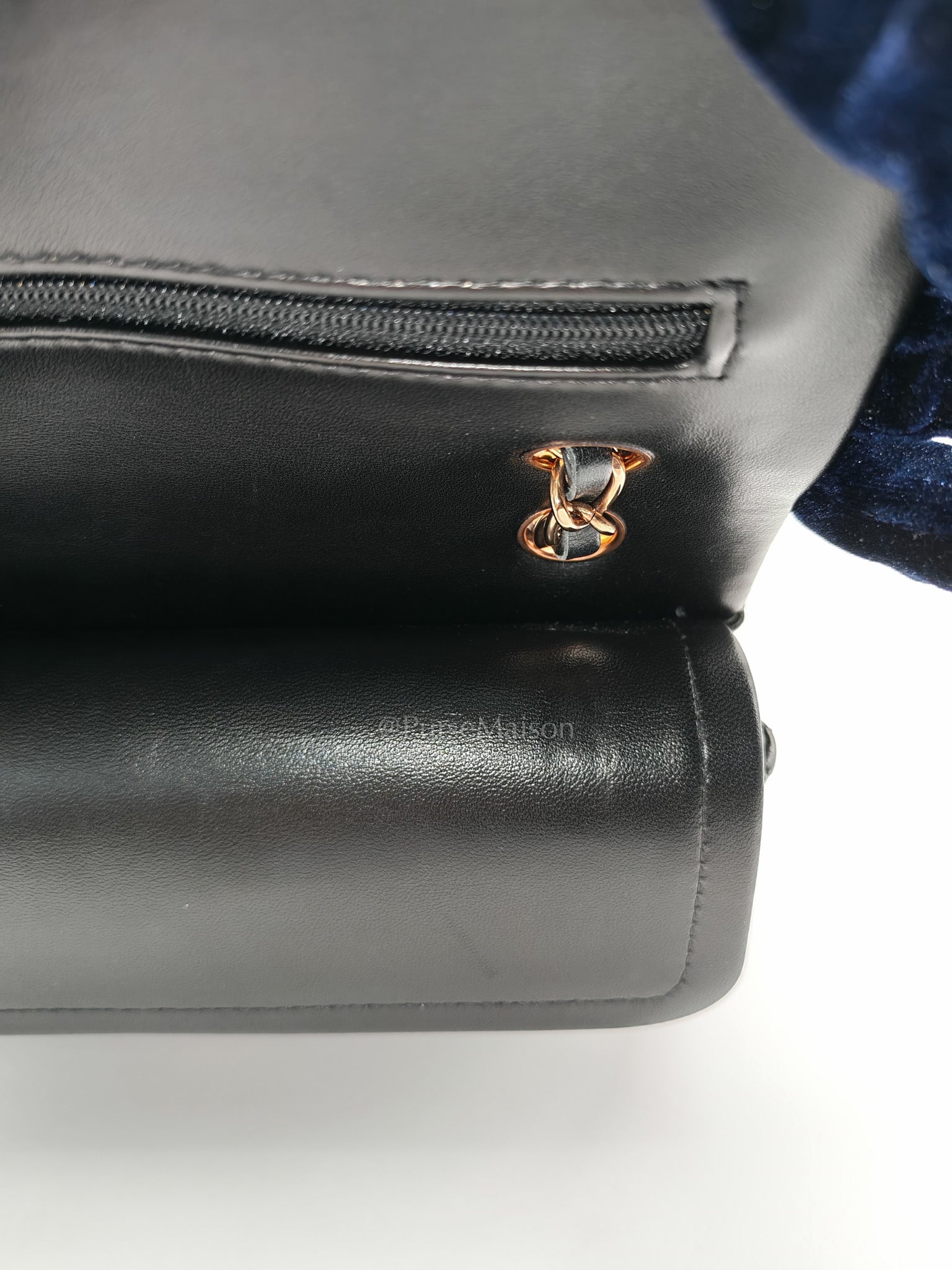Classic Double Flap Small in Black Quilted Lambskin Leather & Rose Gold Hardware Microchip