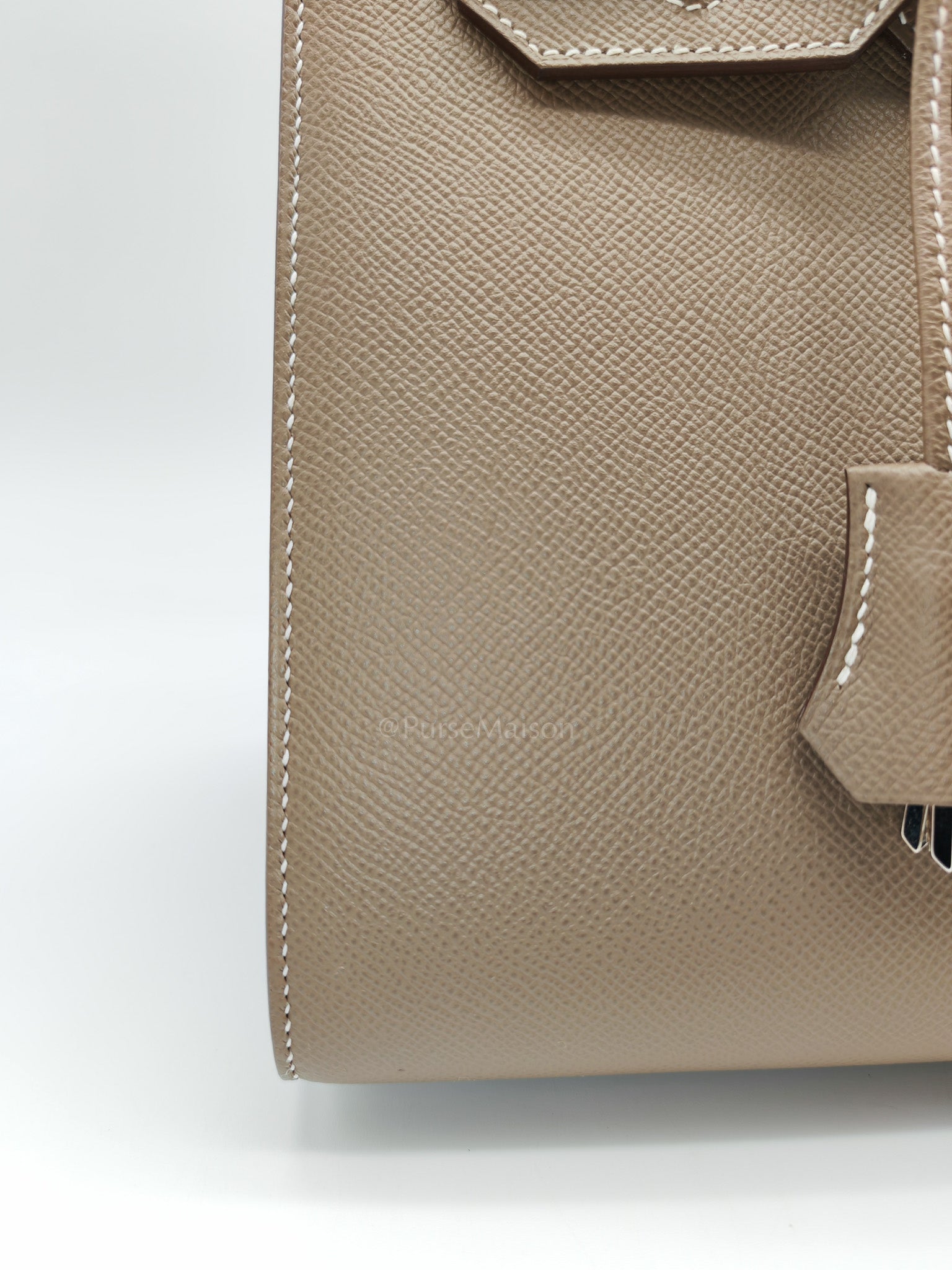 Birkin 30 Sellier in Etoupe Epsom Leather Palladium Hardware Stamp Y(2020)