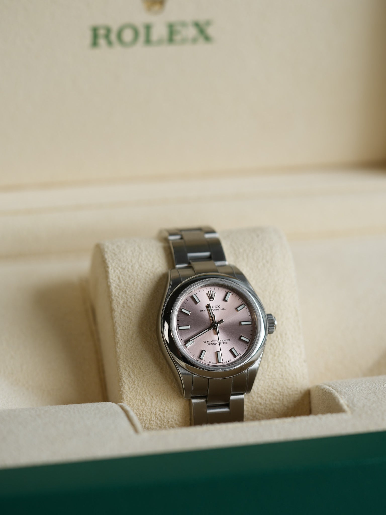 Oyster Perpetual 28mm Stainless Steel in Pink Dial (276200) | Purse Maison Luxury Bags Shop