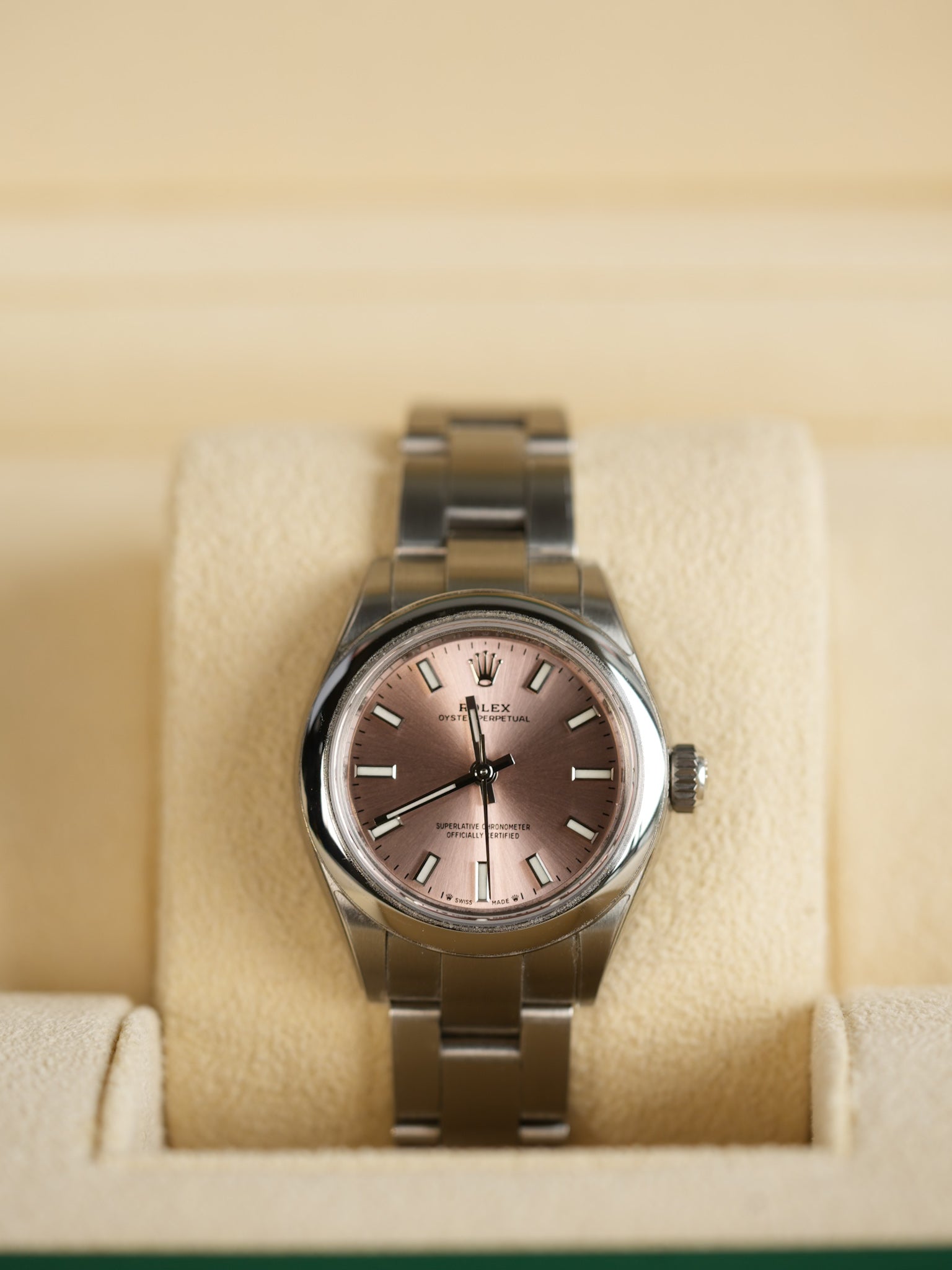 Oyster Perpetual 28mm Stainless Steel in Pink Dial (276200) | Purse Maison Luxury Bags Shop