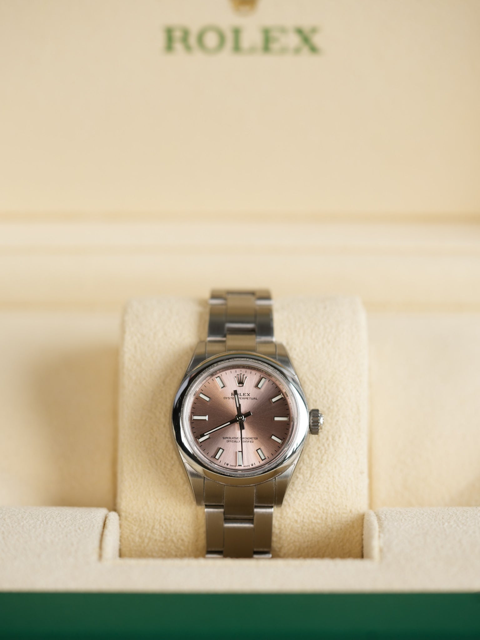 Oyster Perpetual 28mm Stainless Steel in Pink Dial (276200) | Purse Maison Luxury Bags Shop