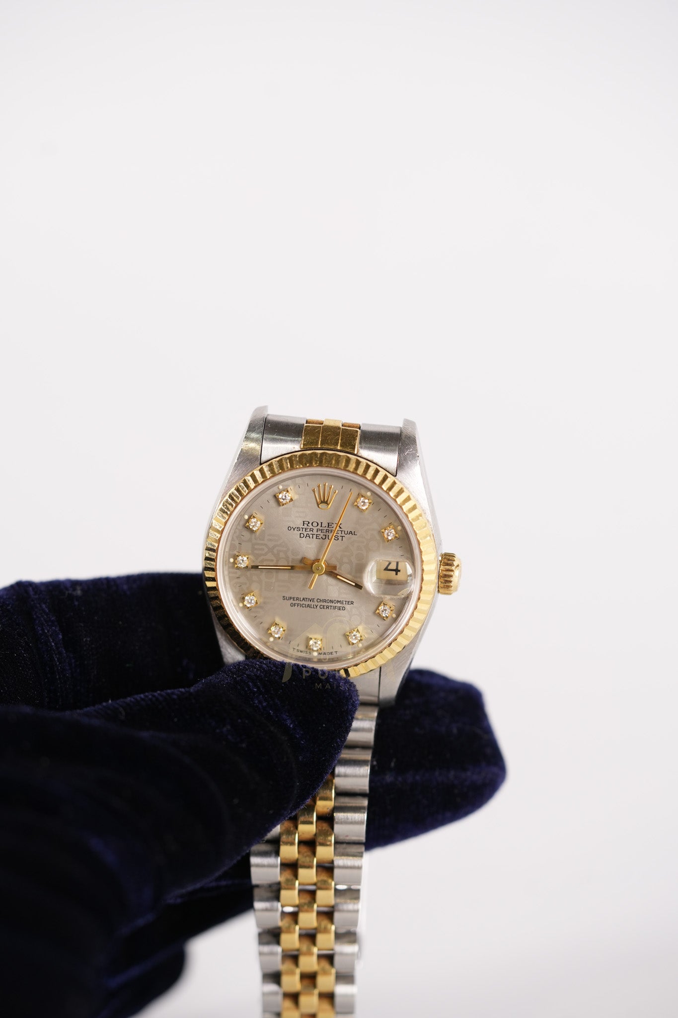 Oyster Perpetual Datejust in Two Tone 33mm with Diamonds Watch for Women | Purse Maison Luxury Bags Shop