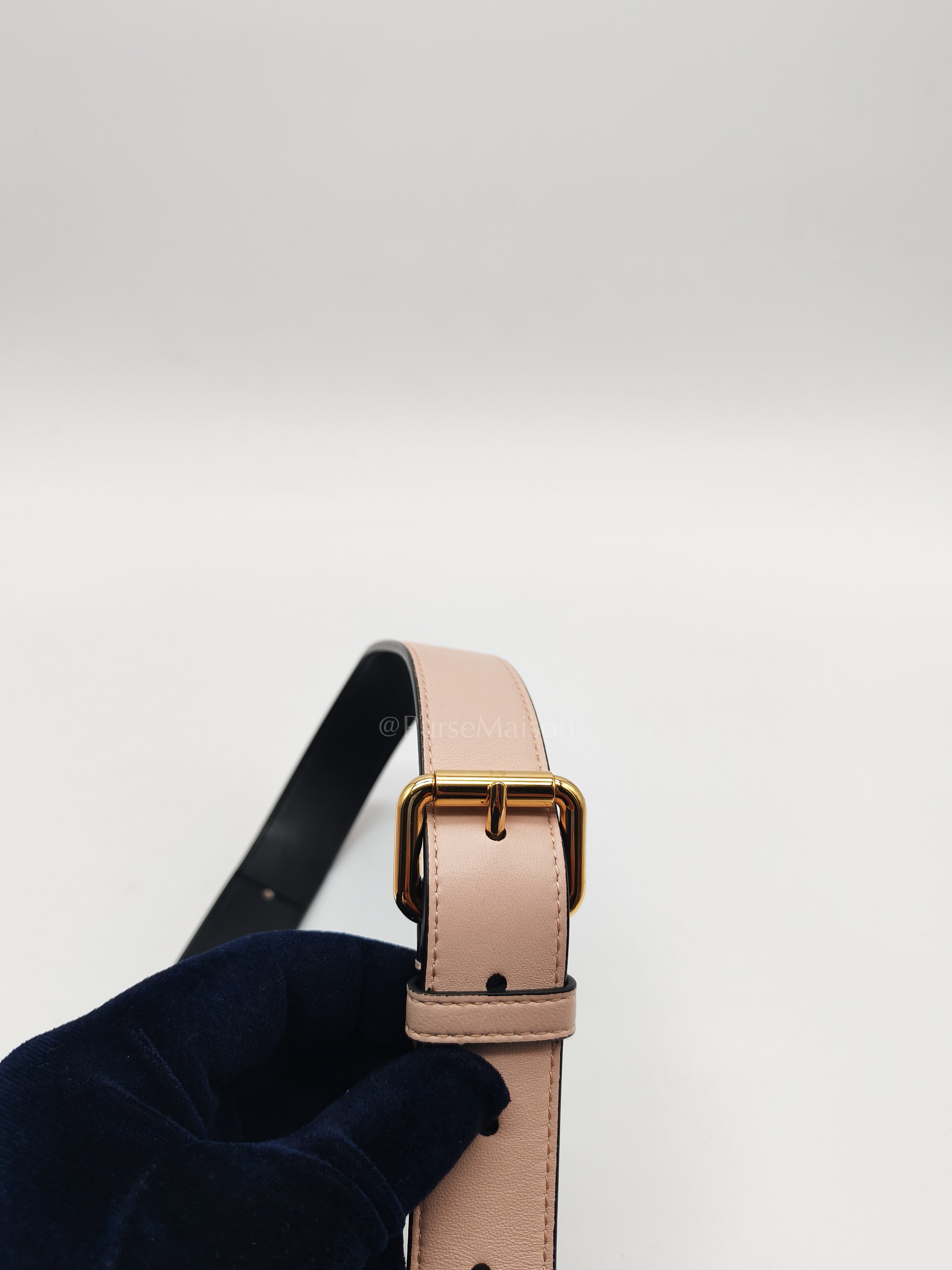 Pack Pouch Crossbody Bag in Blush Pink Leather & Gold Hardware | Purse Maison Luxury Bags Shop
