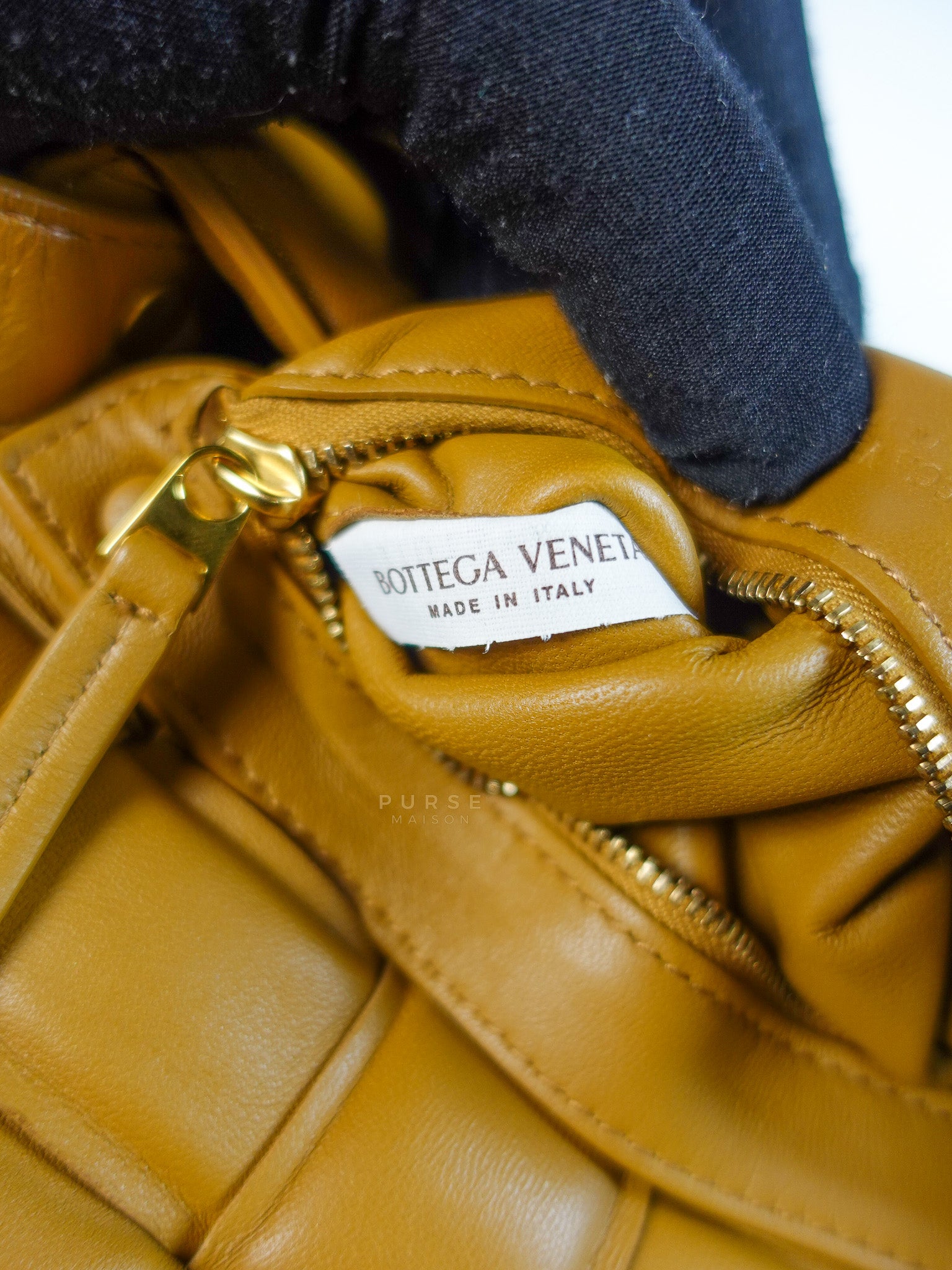 Padded Cassette Bag in Brown Gold Hardware | Purse Maison Luxury Bags Shop