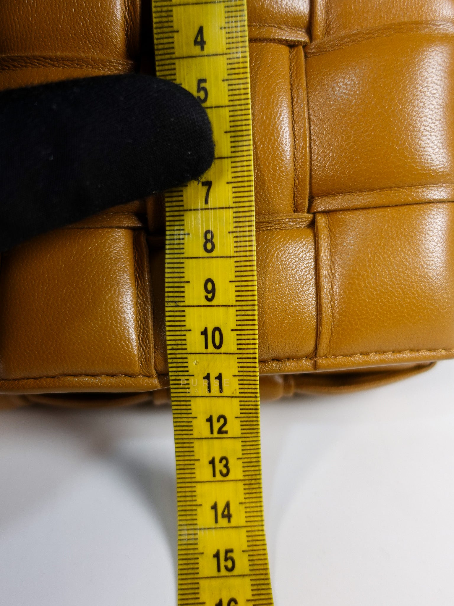 Padded Cassette Bag in Brown Gold Hardware | Purse Maison Luxury Bags Shop