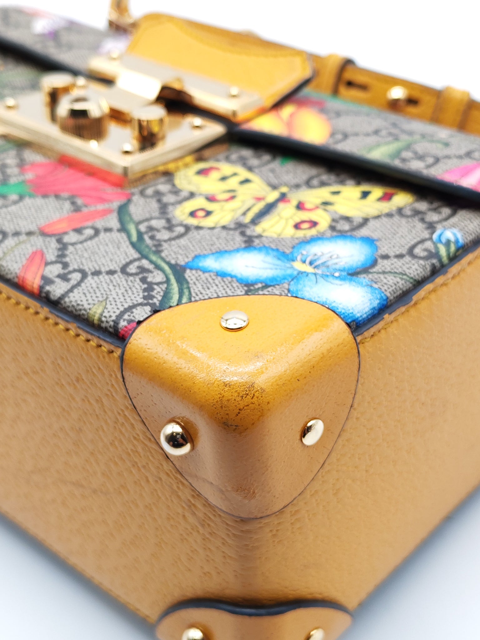 Padlock Flora Bamboo in Supreme Canvas Shoulder Bag | Purse Maison Luxury Bags Shop