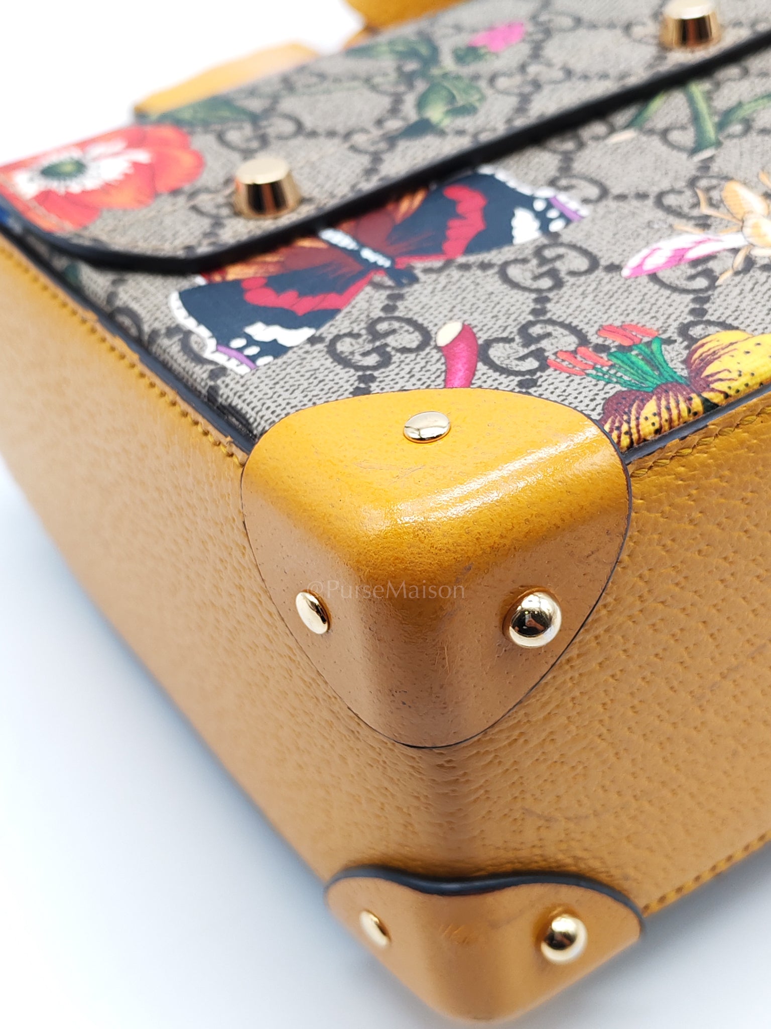 Padlock Flora Bamboo in Supreme Canvas Shoulder Bag | Purse Maison Luxury Bags Shop