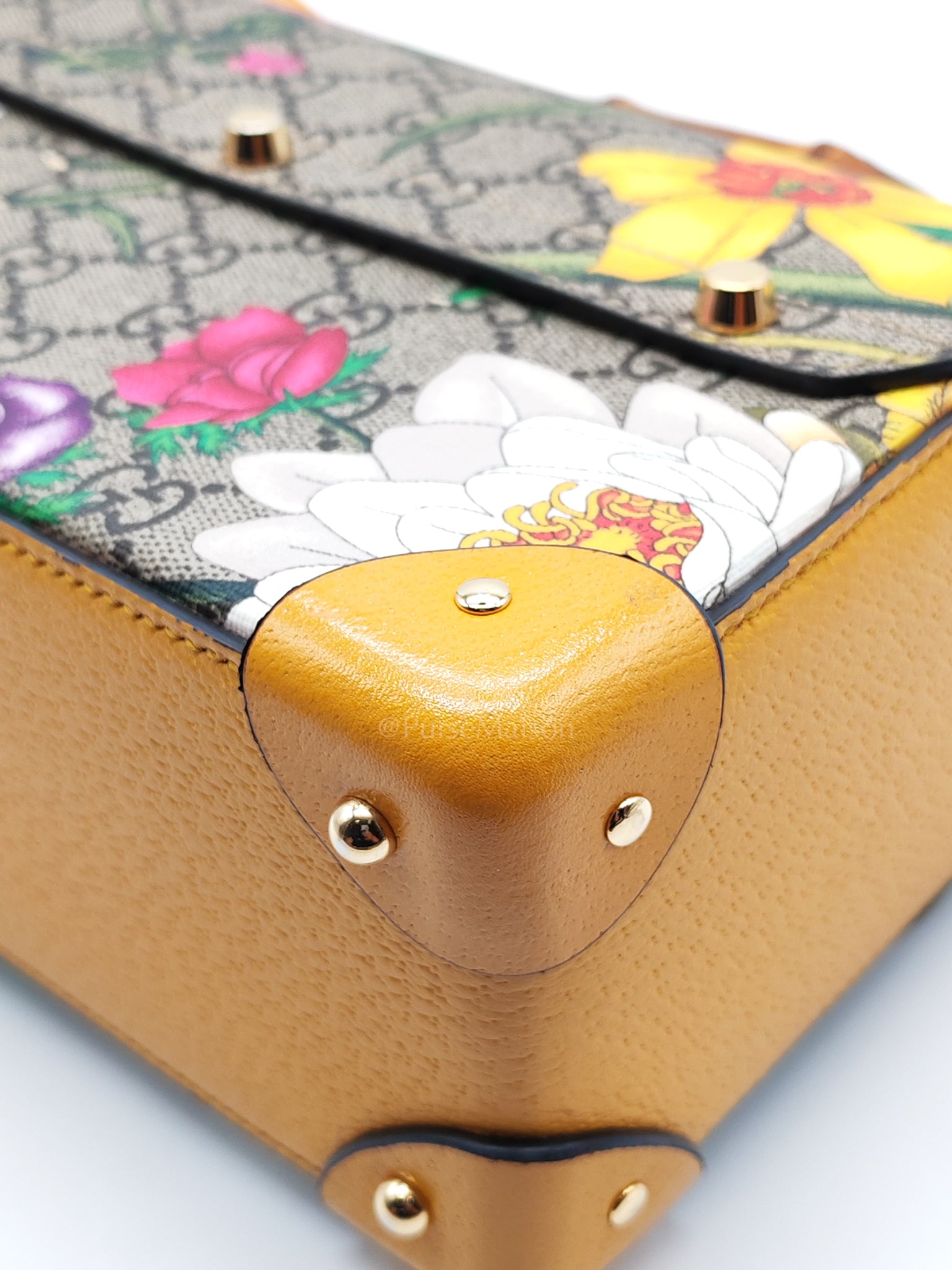 Padlock Flora Bamboo in Supreme Canvas Shoulder Bag | Purse Maison Luxury Bags Shop