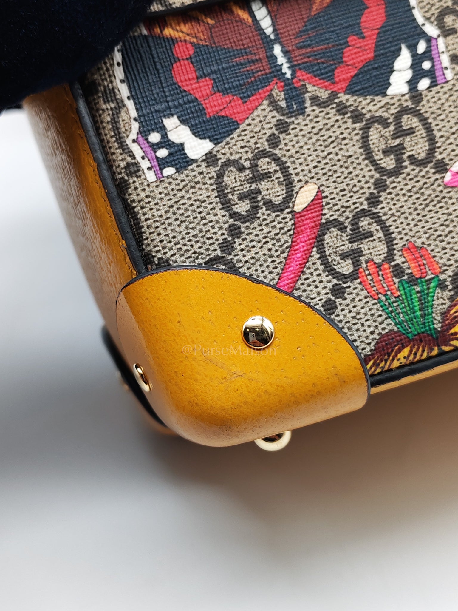 Padlock Flora Bamboo in Supreme Canvas Shoulder Bag | Purse Maison Luxury Bags Shop