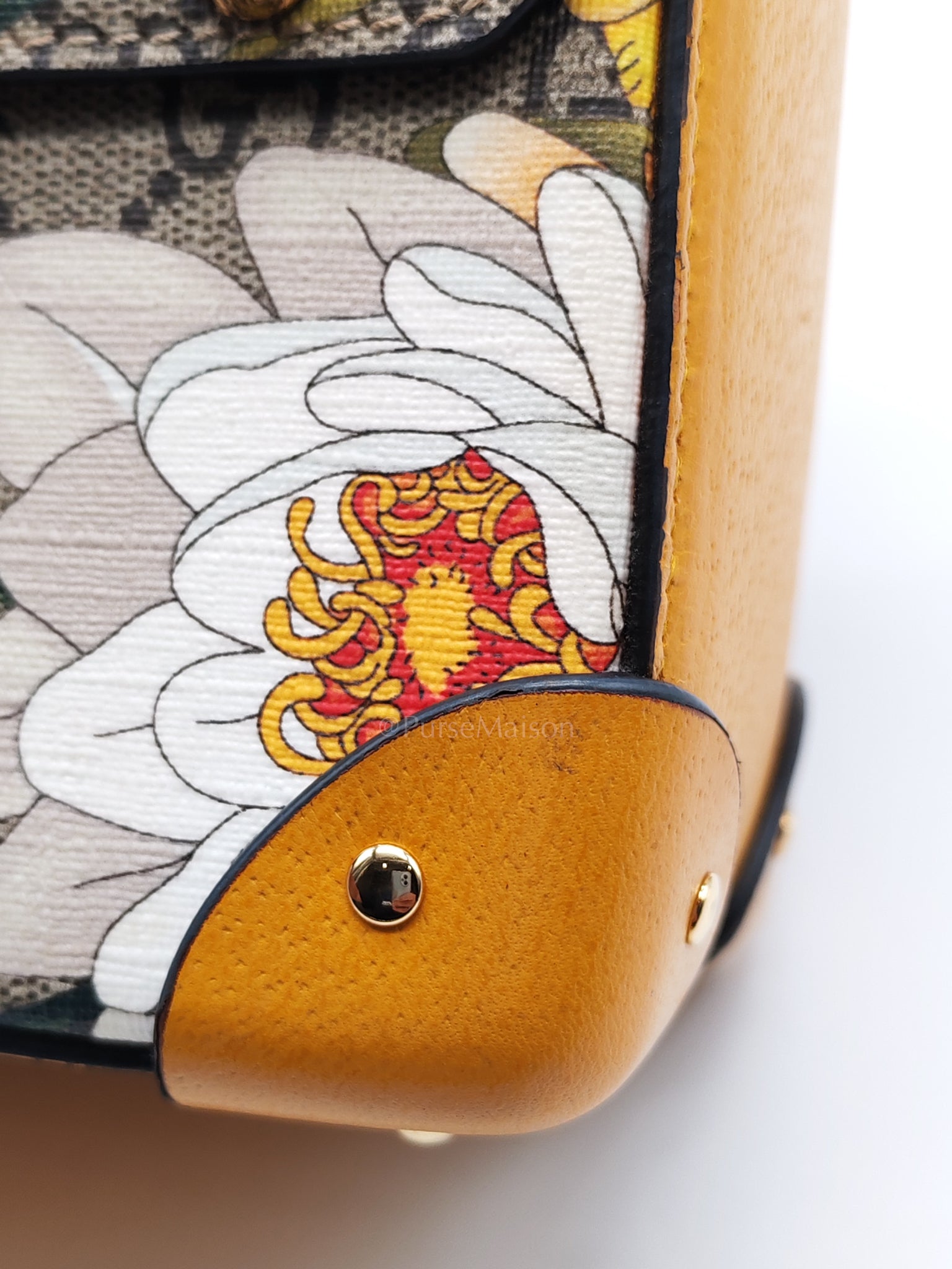 Padlock Flora Bamboo in Supreme Canvas Shoulder Bag | Purse Maison Luxury Bags Shop