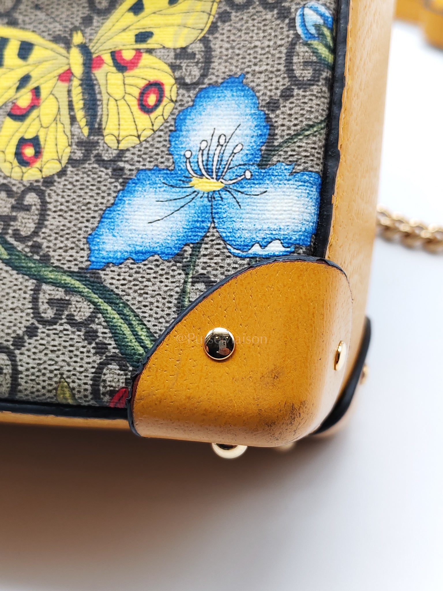 Padlock Flora Bamboo in Supreme Canvas Shoulder Bag | Purse Maison Luxury Bags Shop