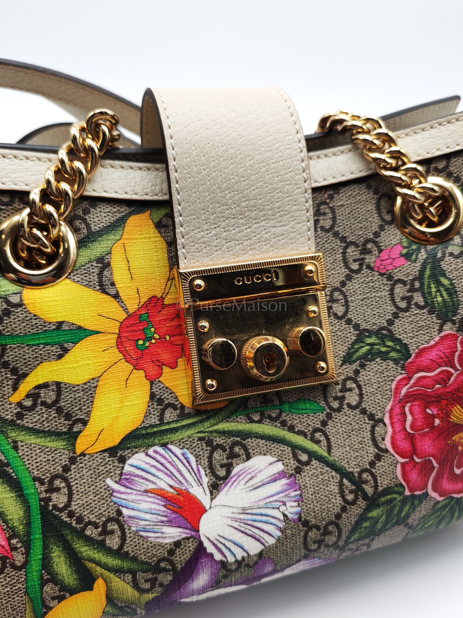 Padlock Flora in Supreme Canvas Tote Bag | Purse Maison Luxury Bags Shop